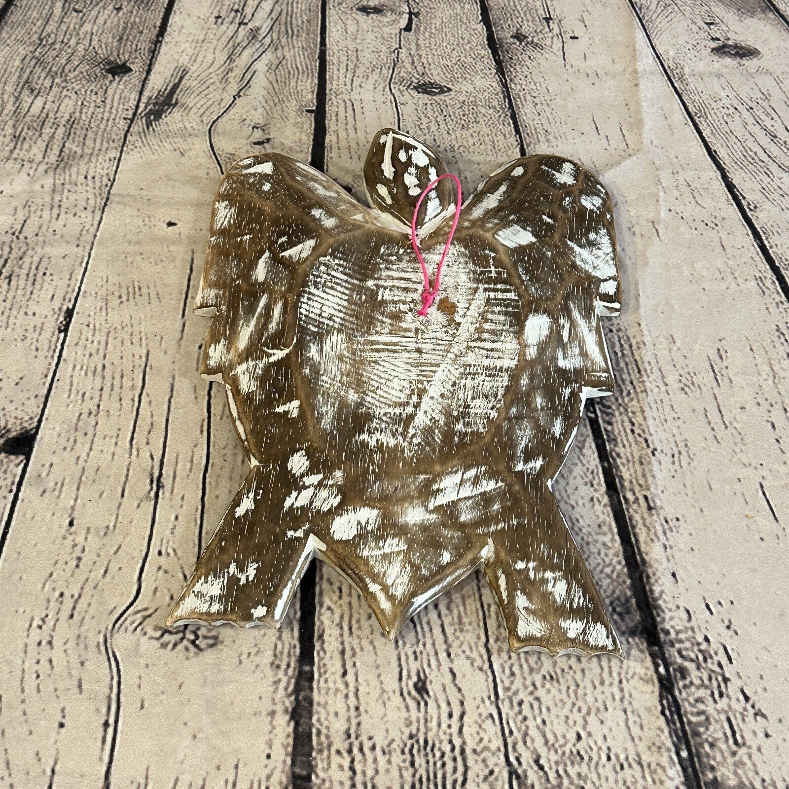 25cm Brown Sea Turtle Bowl Trinket Dish Decoration Designer Mask Wooden Handmade6