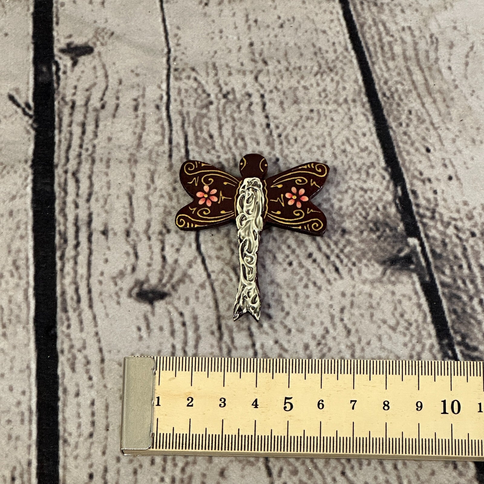 Dragonfly Wooden Animal Fridge Magnet Cartoon Magnetic Note Holder Novelty1