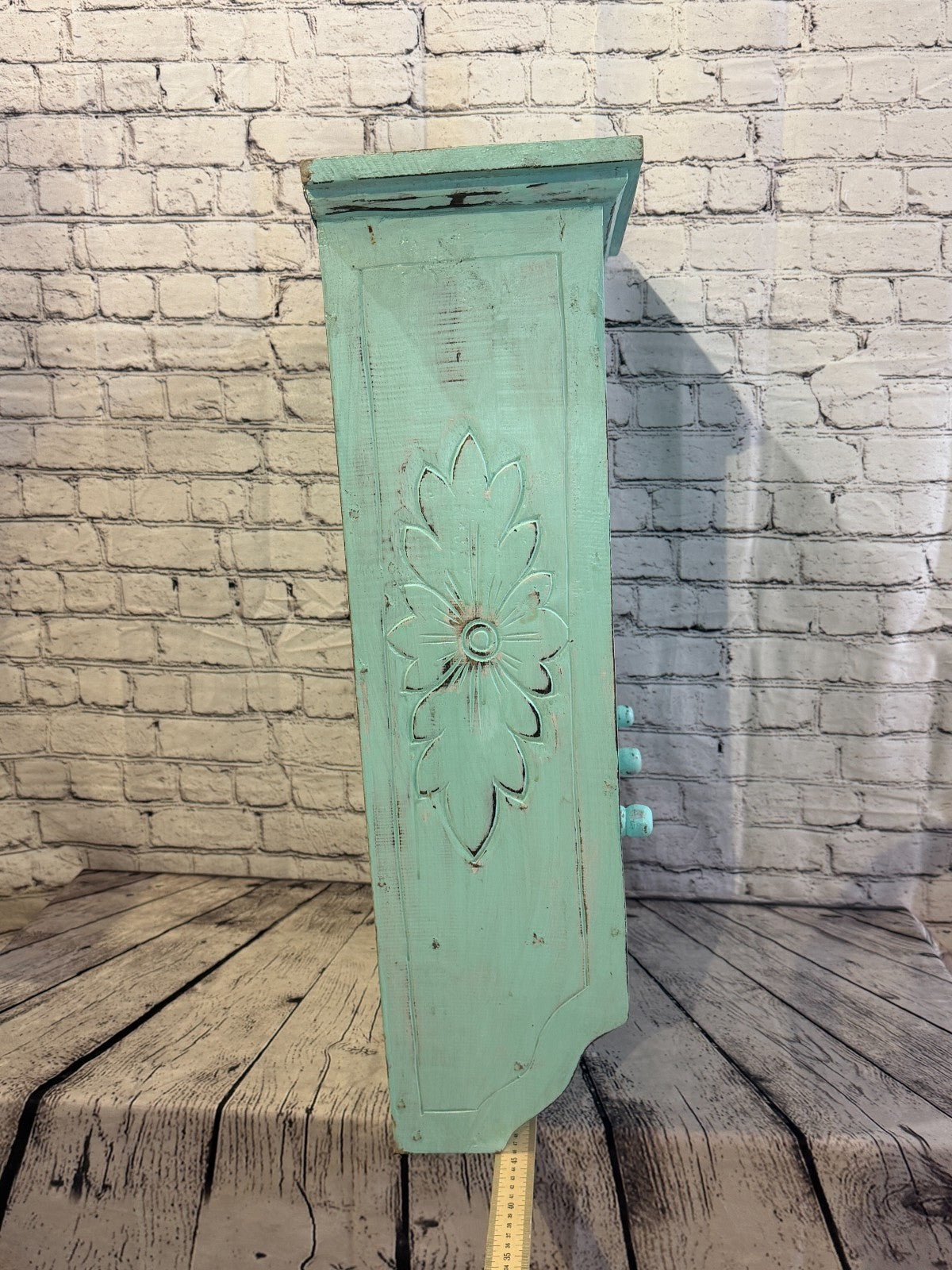 75cm x 55cm x 25cm Blue 3 Draws Wooden Cabinet Living Hallway Storage Furniture3