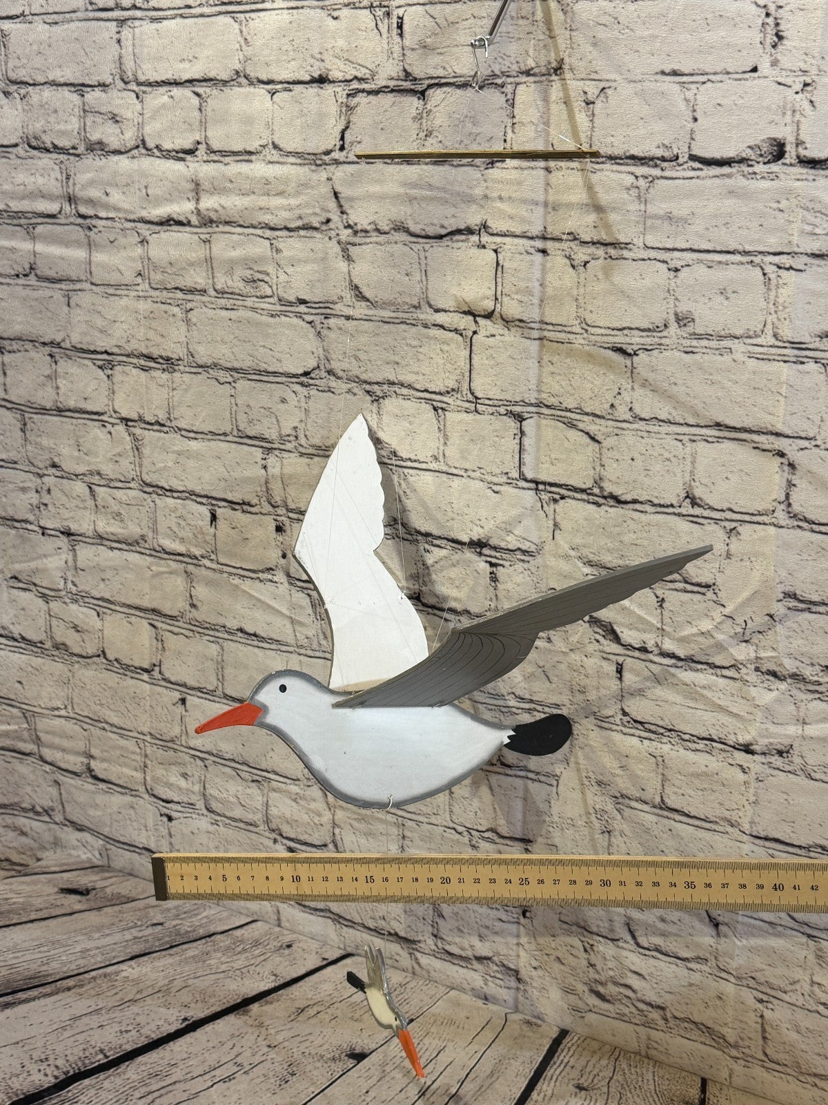 30cm x 55cm Seagull Flying Wooden Mobile Children's Bedroom Room Decor2