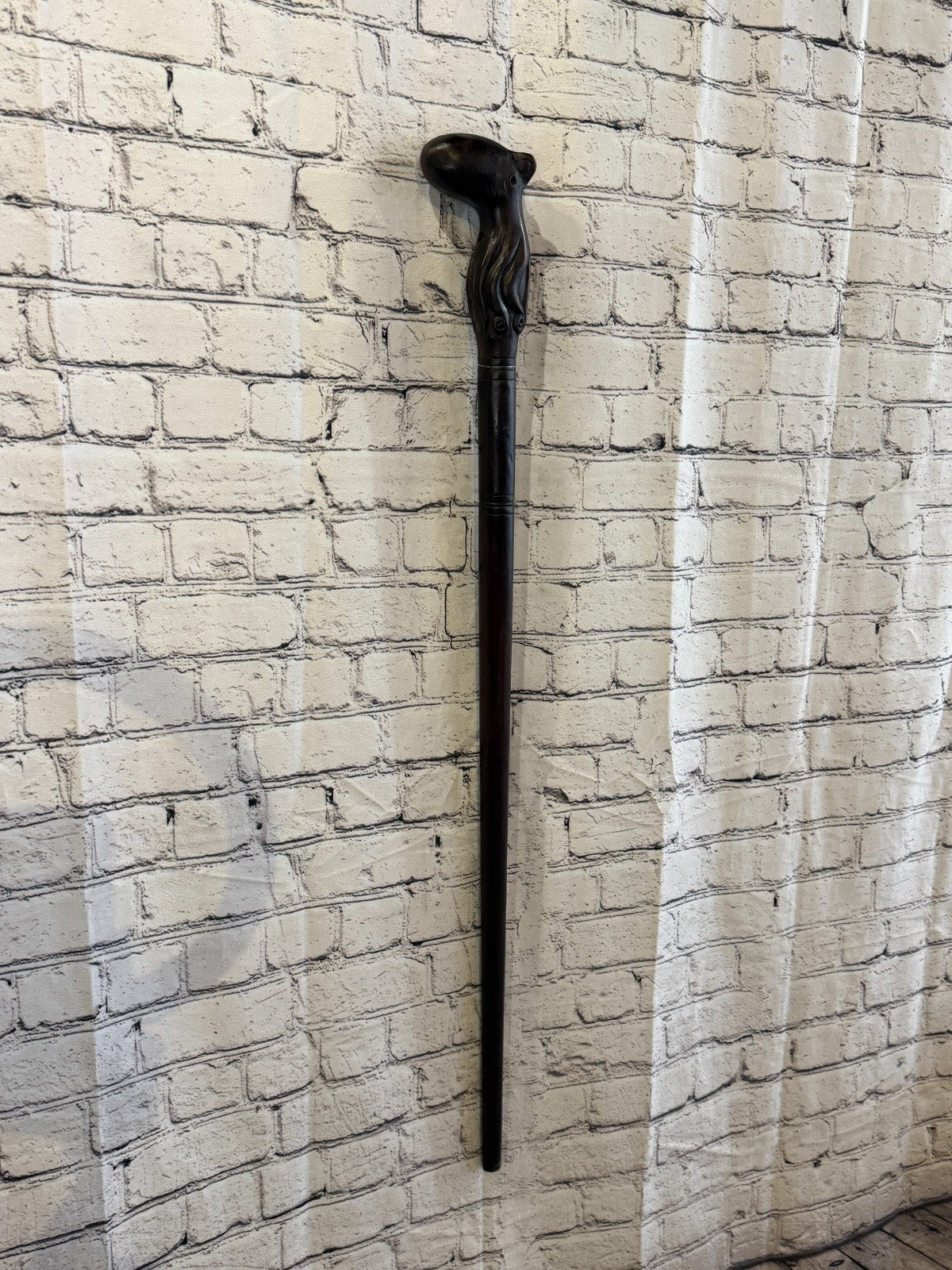 Octopus Body 90cm Tribal African Walking Stick Cane Hand Carved Dark Wood1