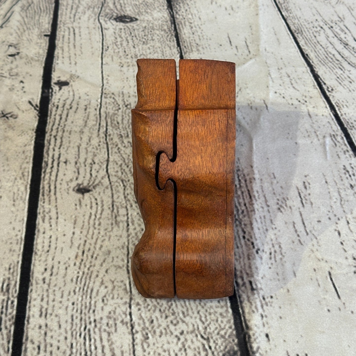 Carved Dragon Head 4 Bit Wooden Puzzle Box Secret Box Magic Trinket Handmade1