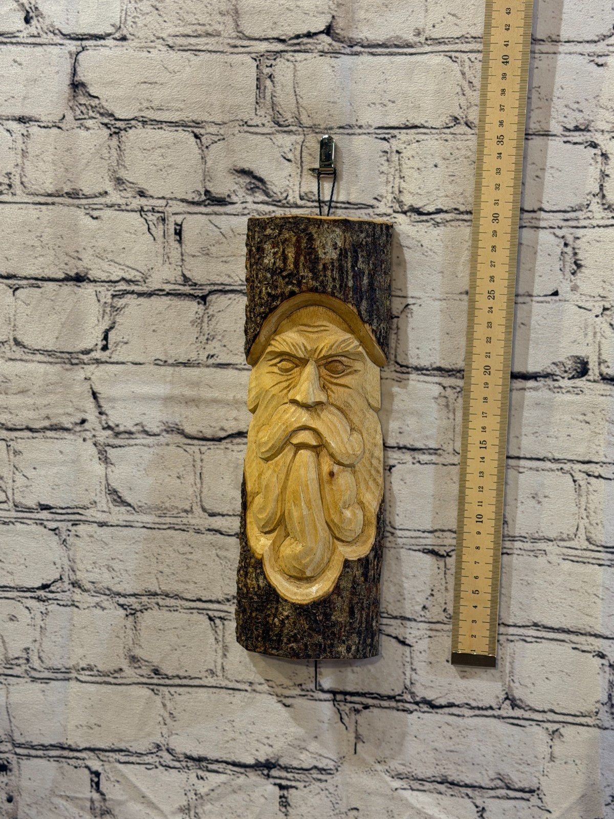 Forest Man Of The Woods 30cm Hand Carved Wizard Tree Trunk Wood Fairtrade4