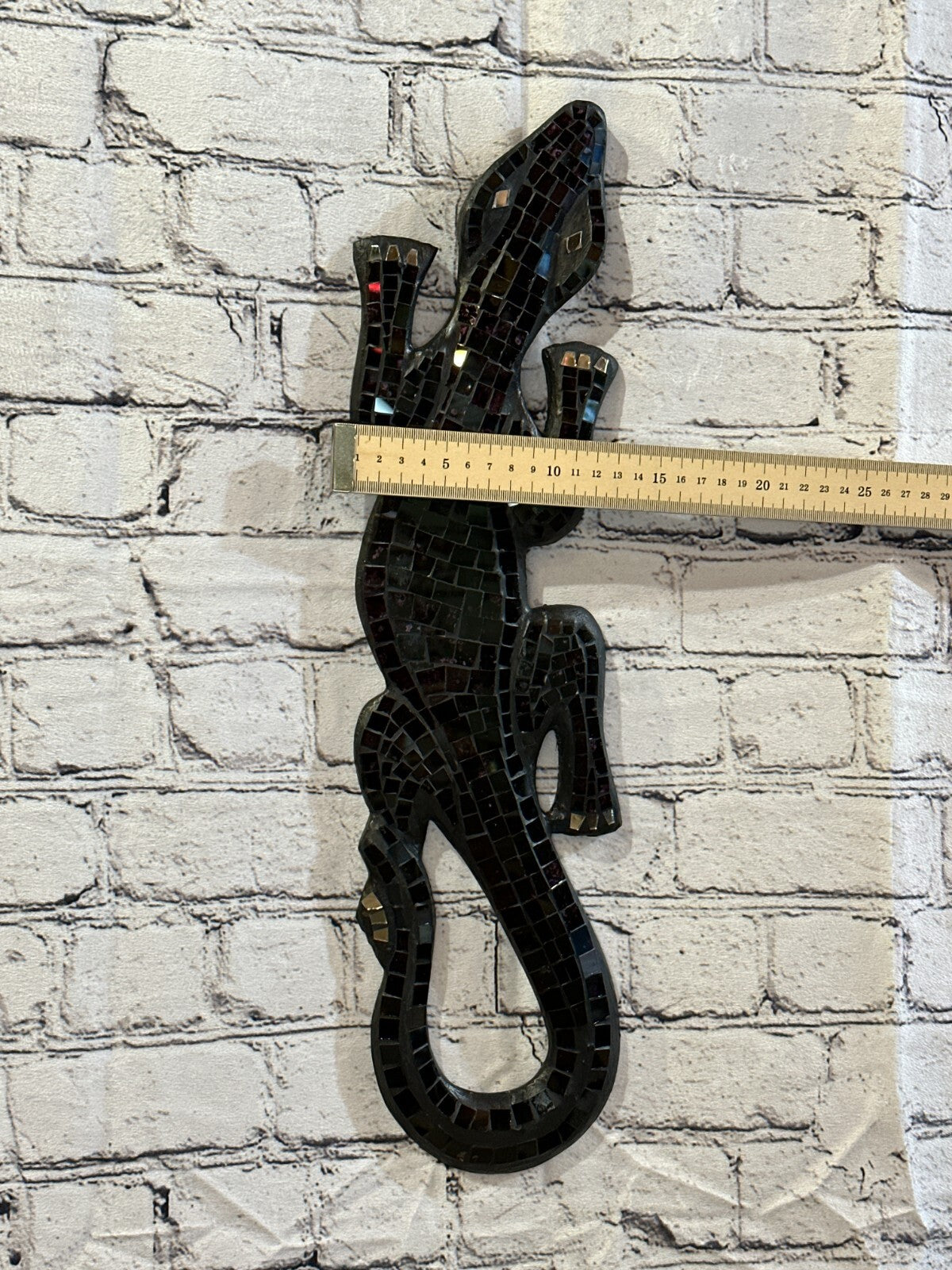 50cm Gecko Deep Purple Mosaic Wall Hanging Wooden Ornaments Wood Carving3