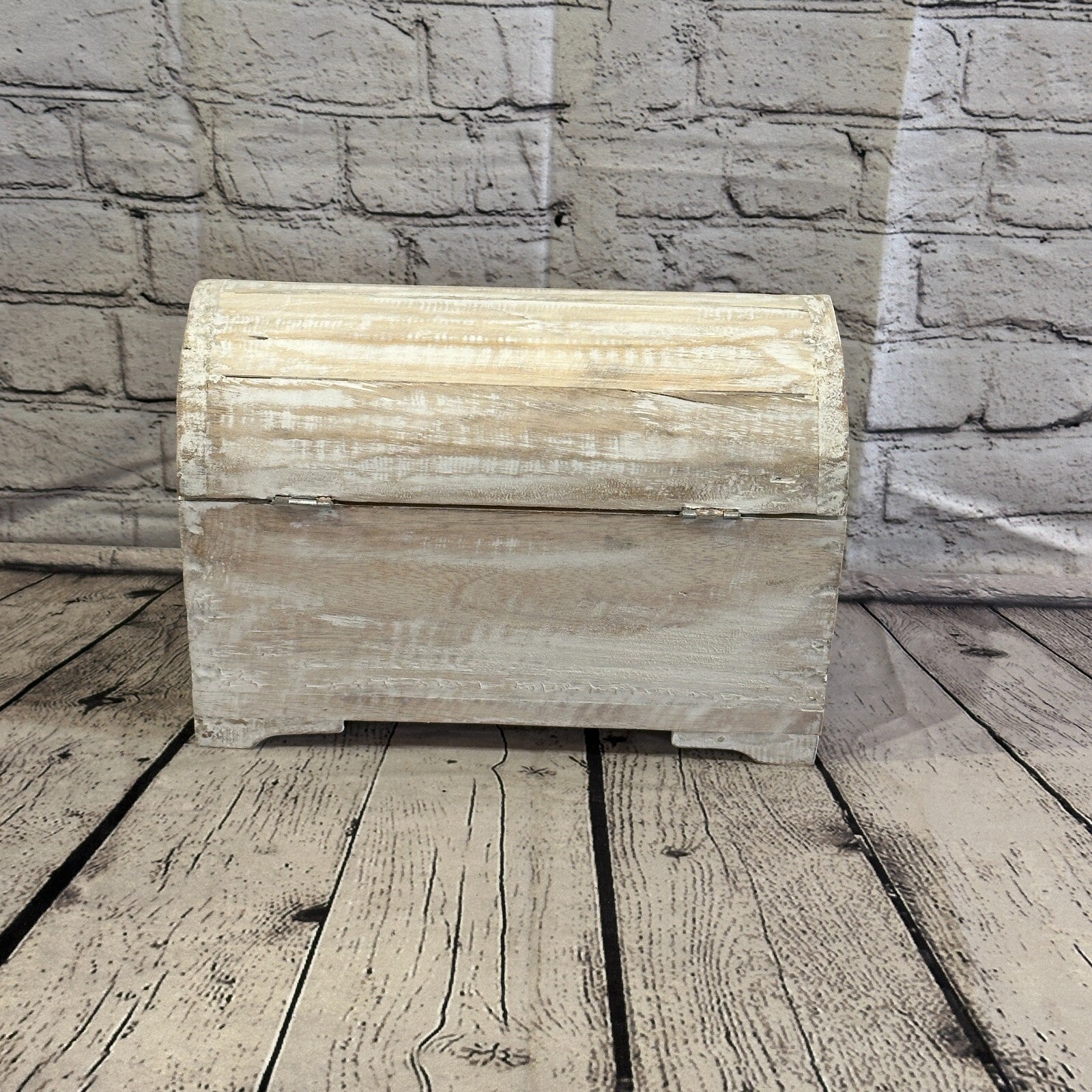 30cm x 20cm x 14cm White Home Wood Box Wooden Chest Storage Craft Handles Lid5