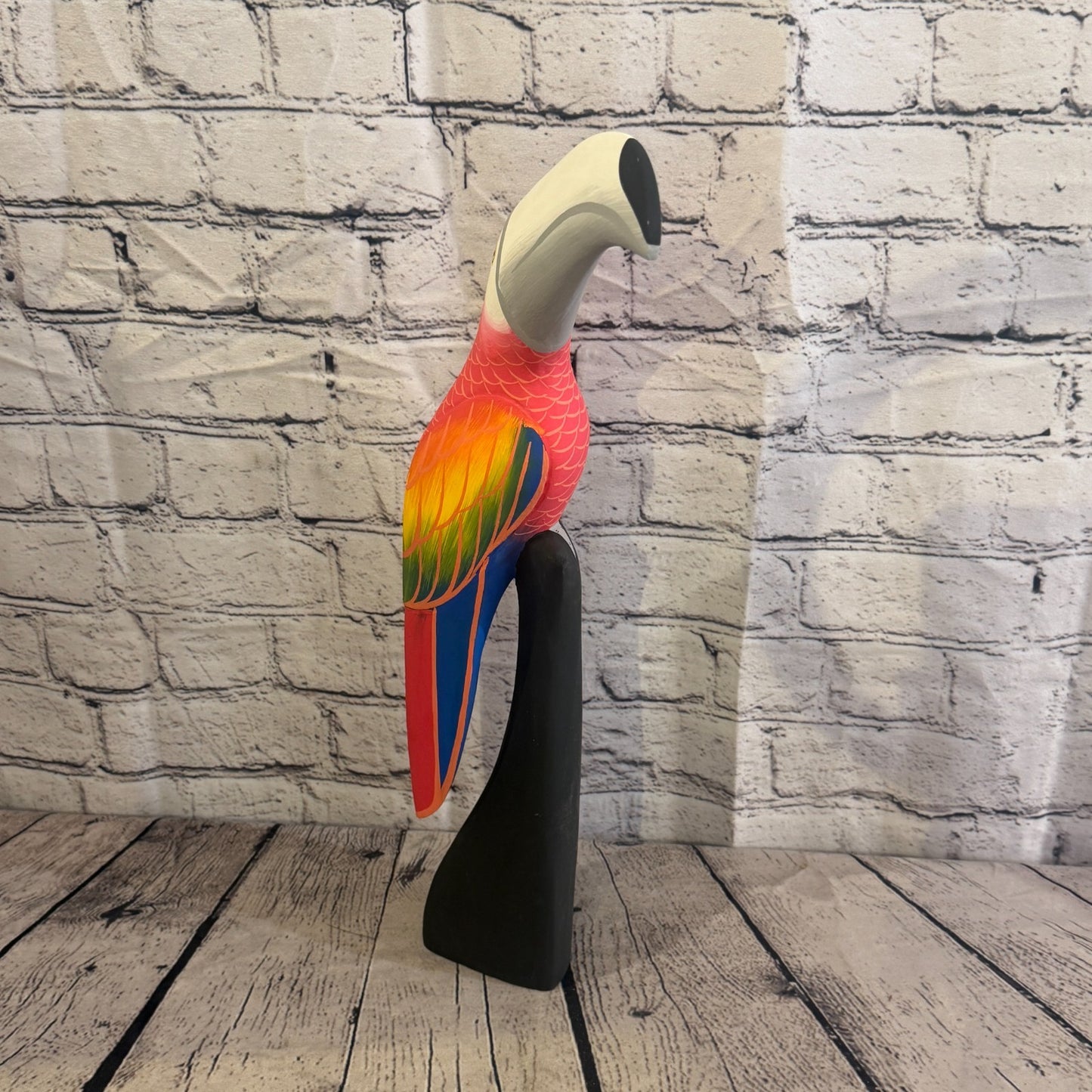 40cm Bright Red Toucan Bird Ornament Statue Fair Trade Hand Made Carved Wood1