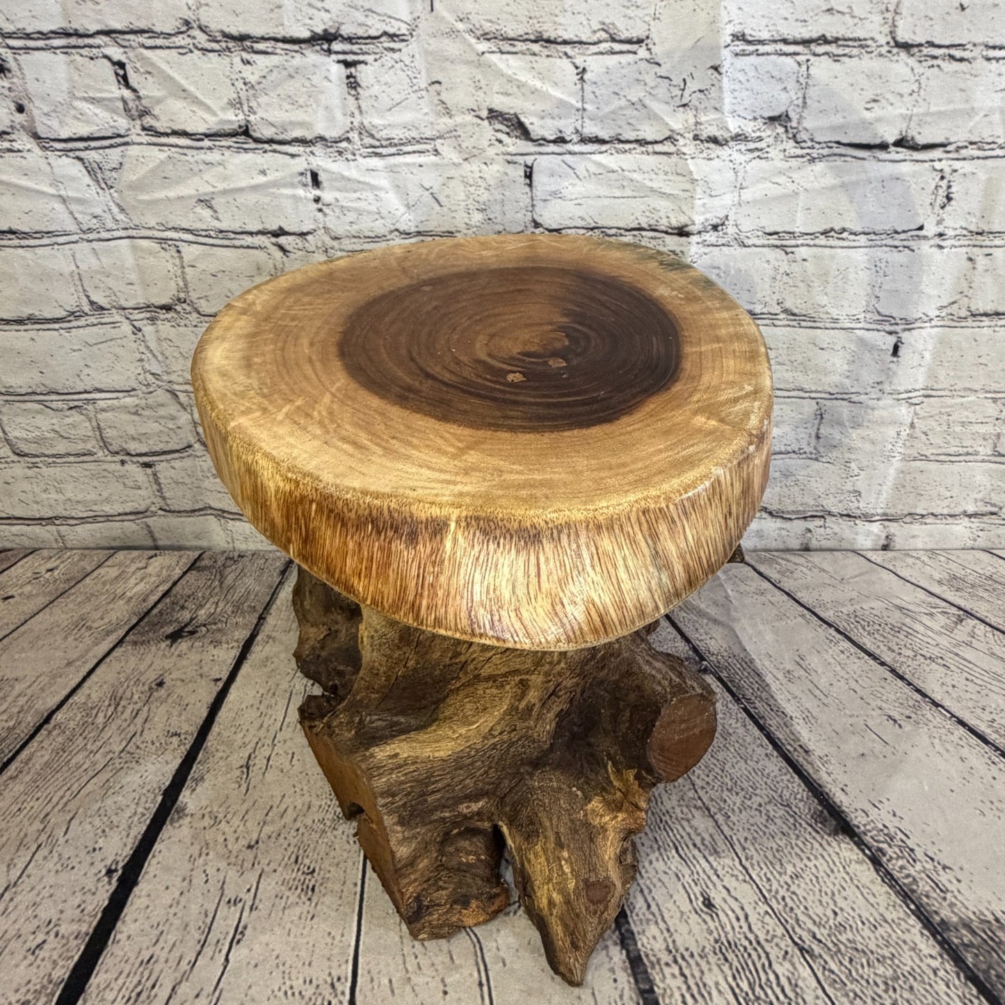 30cm x 25cm Wooden Coffee Root Sculpture Garden Teak Root Ornament Carved No 83