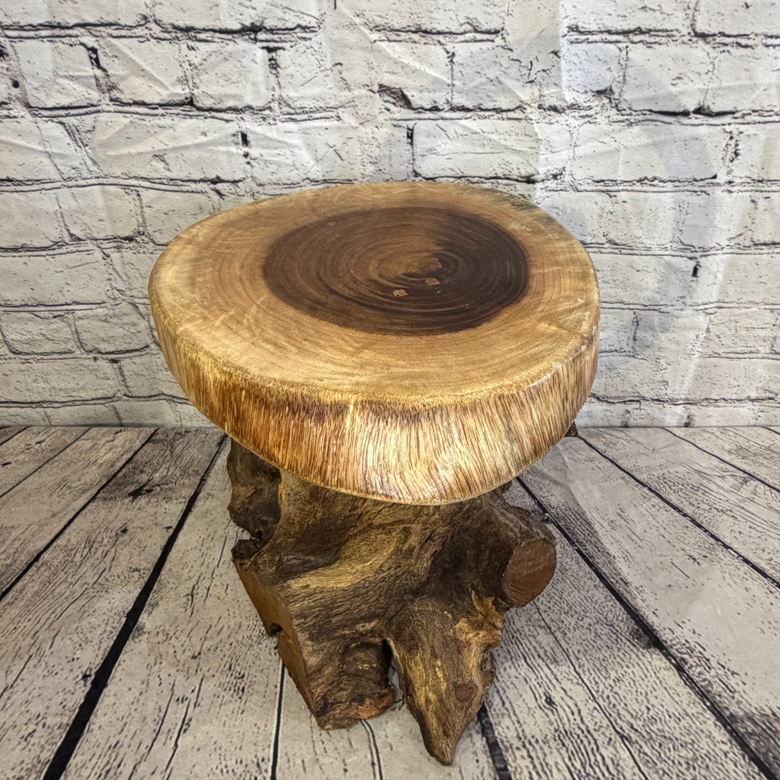 30cm x 25cm Wooden Coffee Root Sculpture Garden Teak Root Ornament Carved No 83