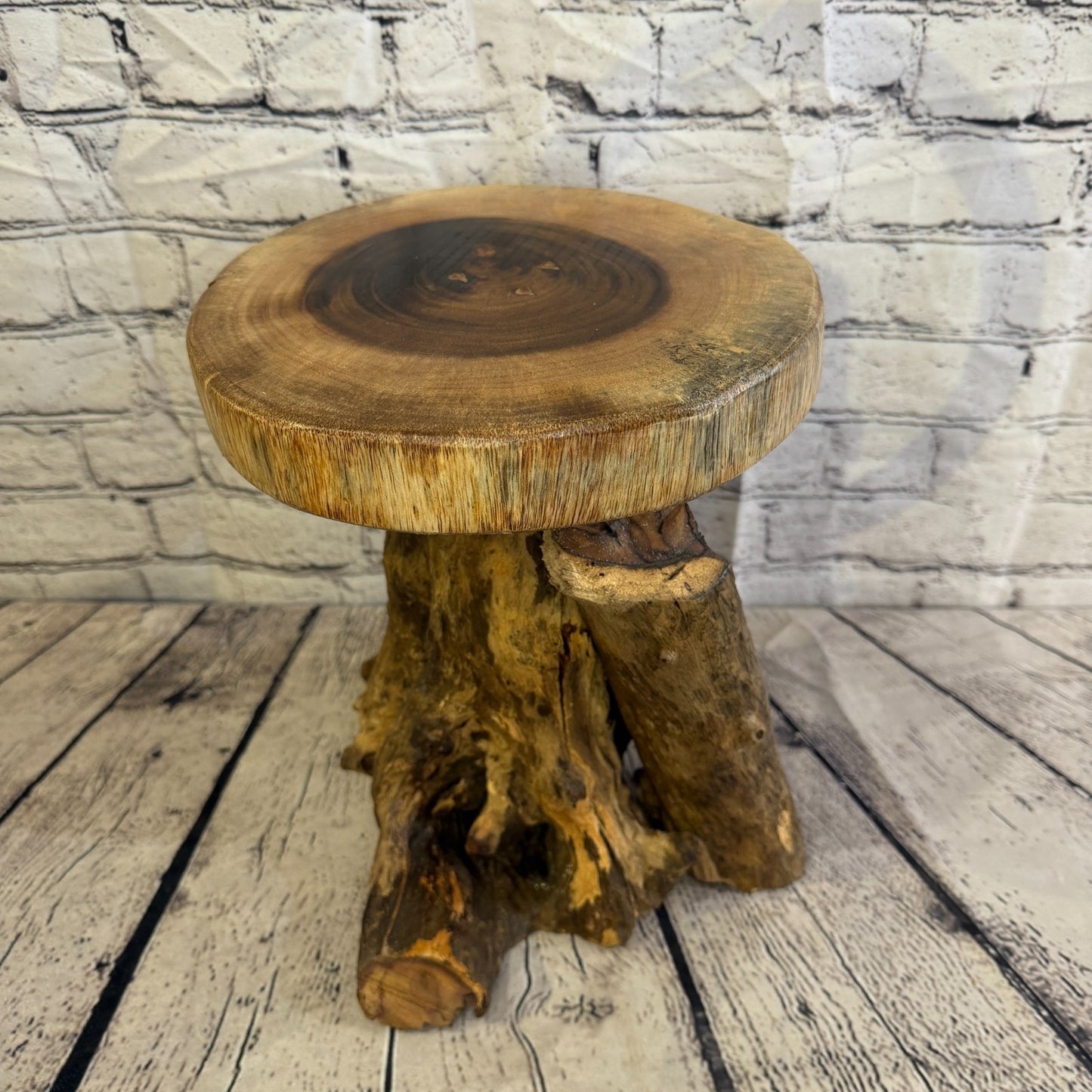 30cm x 25cm Wooden Coffee Root Sculpture Garden Teak Root Ornament Carved No 61