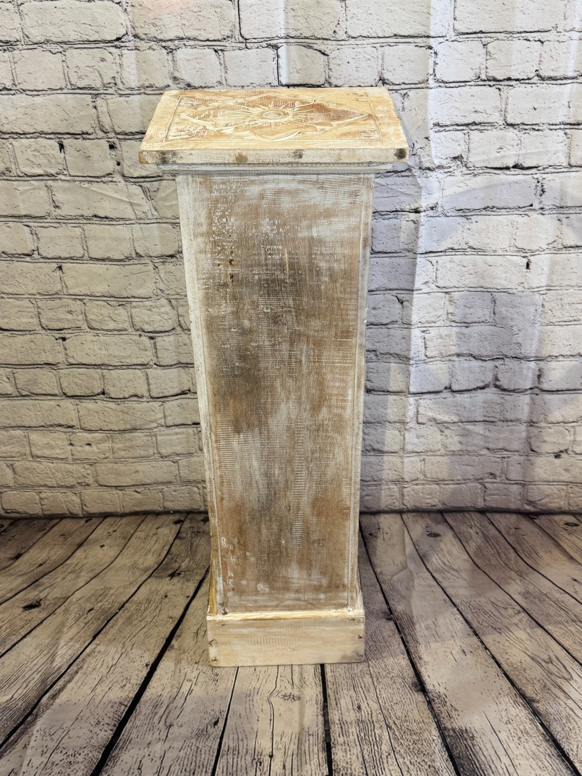 80cm x 25cm White 3 Draw Pillar Wooden Side Cabinet Living Storage Furniture4