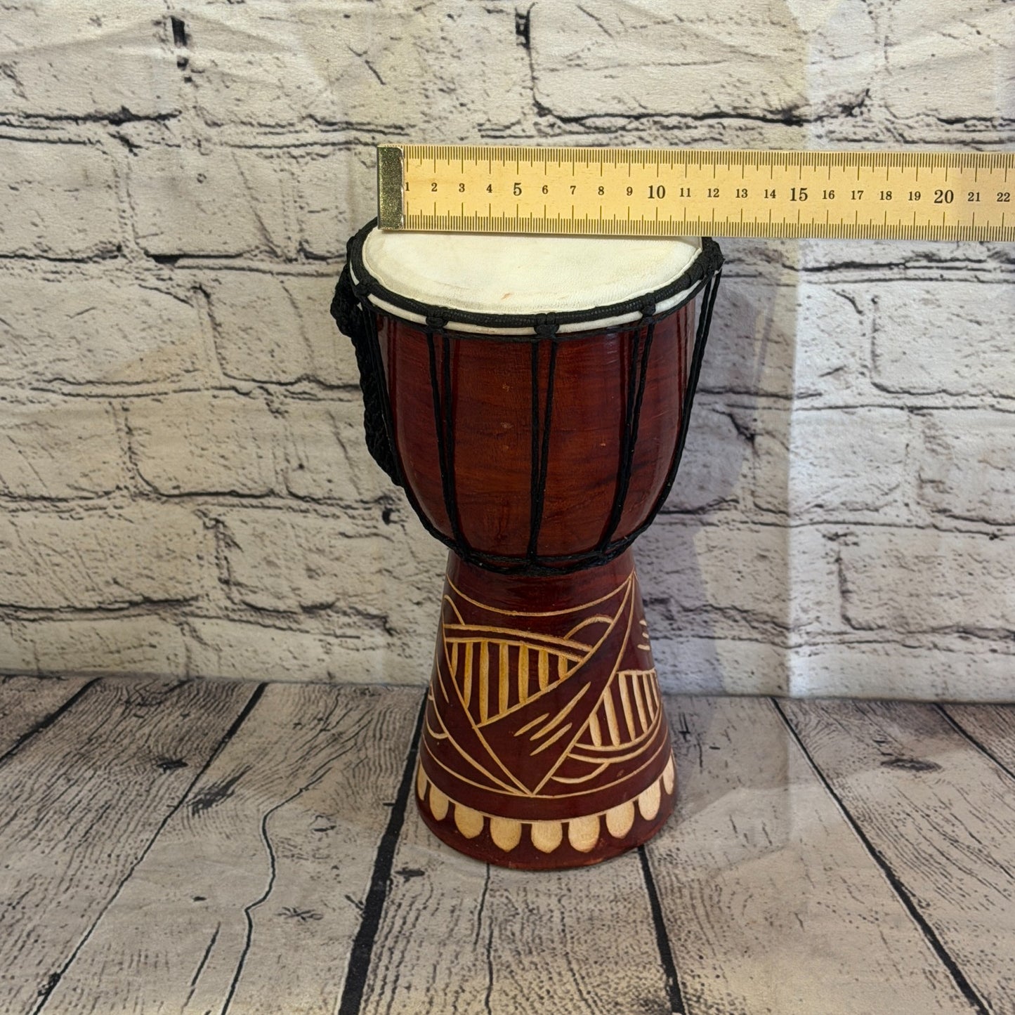 25cm Carved Djembe Drums Musical Instrument Hand Made Fair Trade Dot Painted5