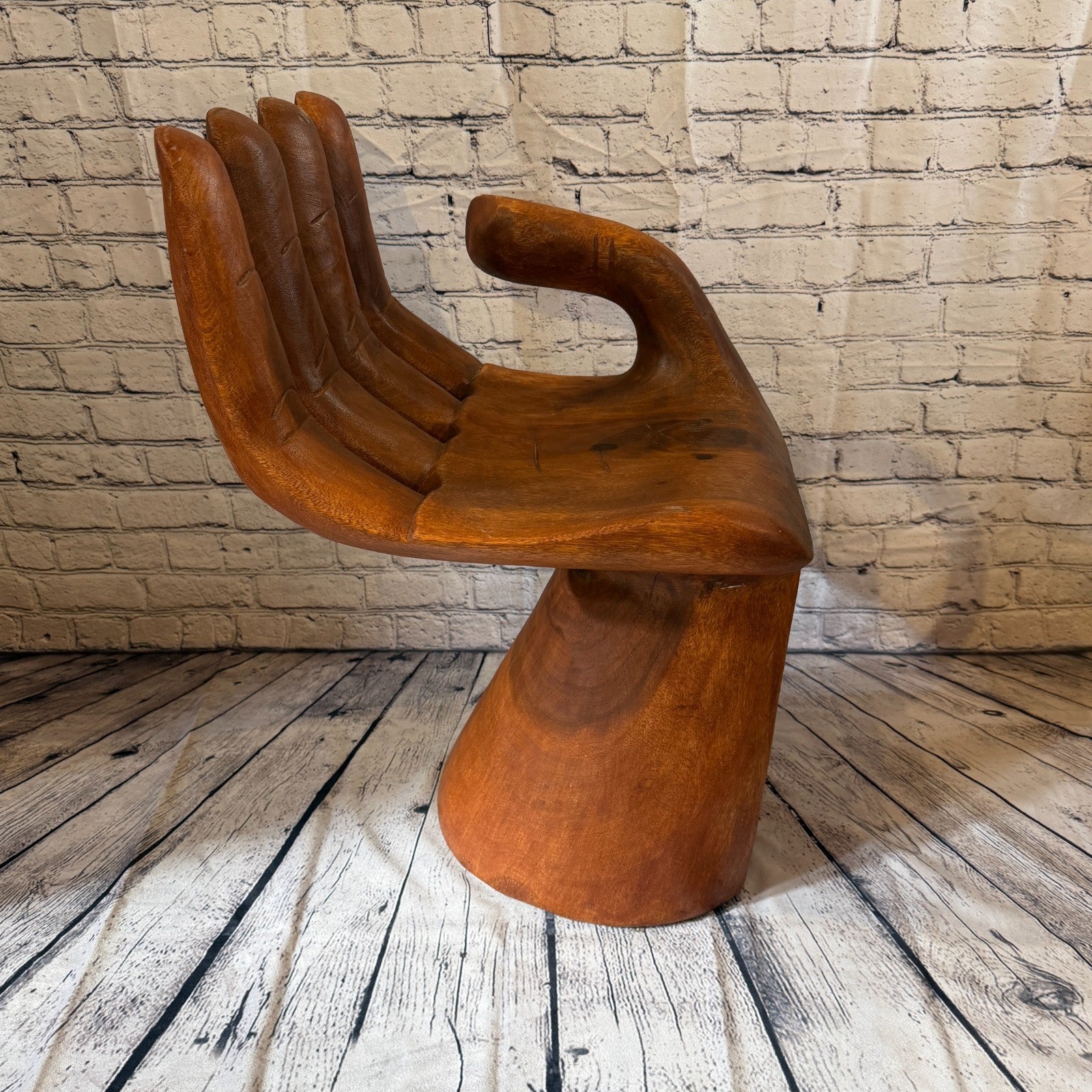 70cm x 40cm x 35cm Left Hand Indonesian Carved Hand Chair Wood Carving Sculpture3