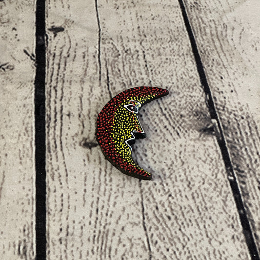 Moon Face Wooden Animal Fridge Dot Work Magnet Magnetic Note Holder Novelty0