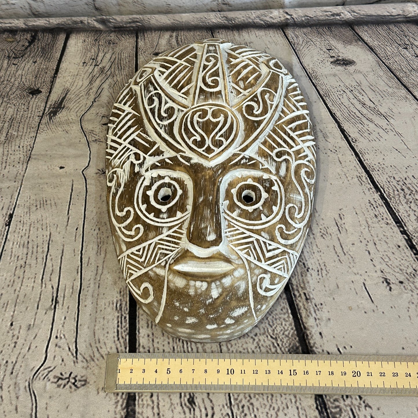 30cm Brown Tiki Style Wall Decoration Celtic Mask Designer Mask Wooden Handmade4