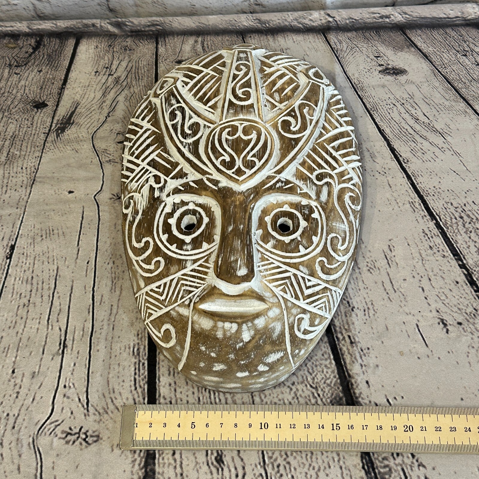 30cm Brown Tiki Style Wall Decoration Celtic Mask Designer Mask Wooden Handmade4