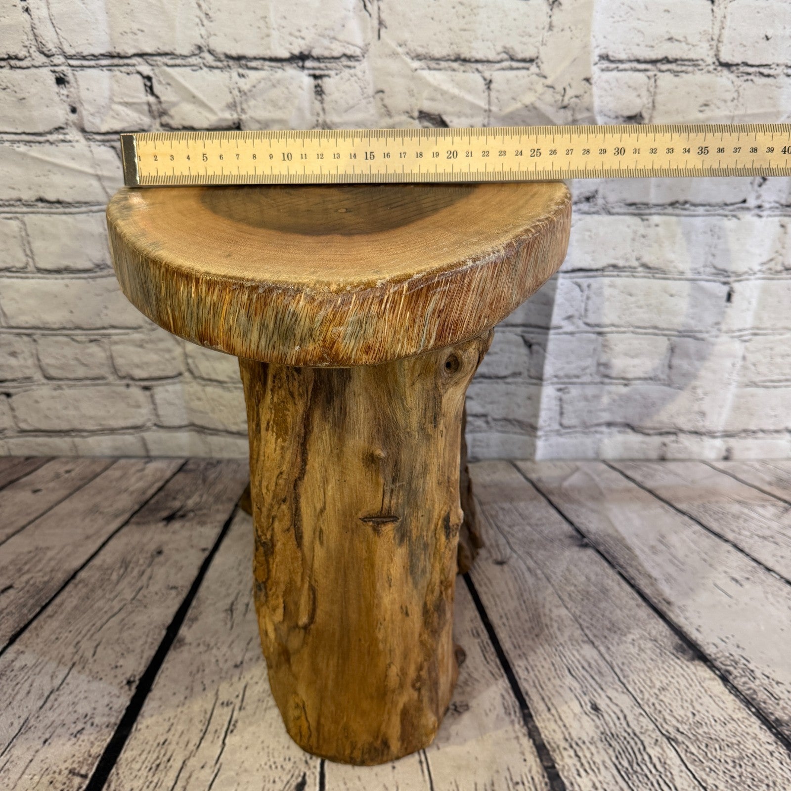 30cm x 25cm Wooden Coffee Root Sculpture Garden Teak Root Ornament Carved No 26