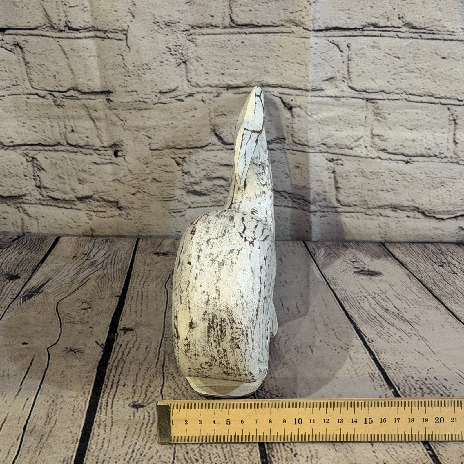25cm x 12cm Whale White Fish Wood Coastal Ocean Bathroom Decoration7
