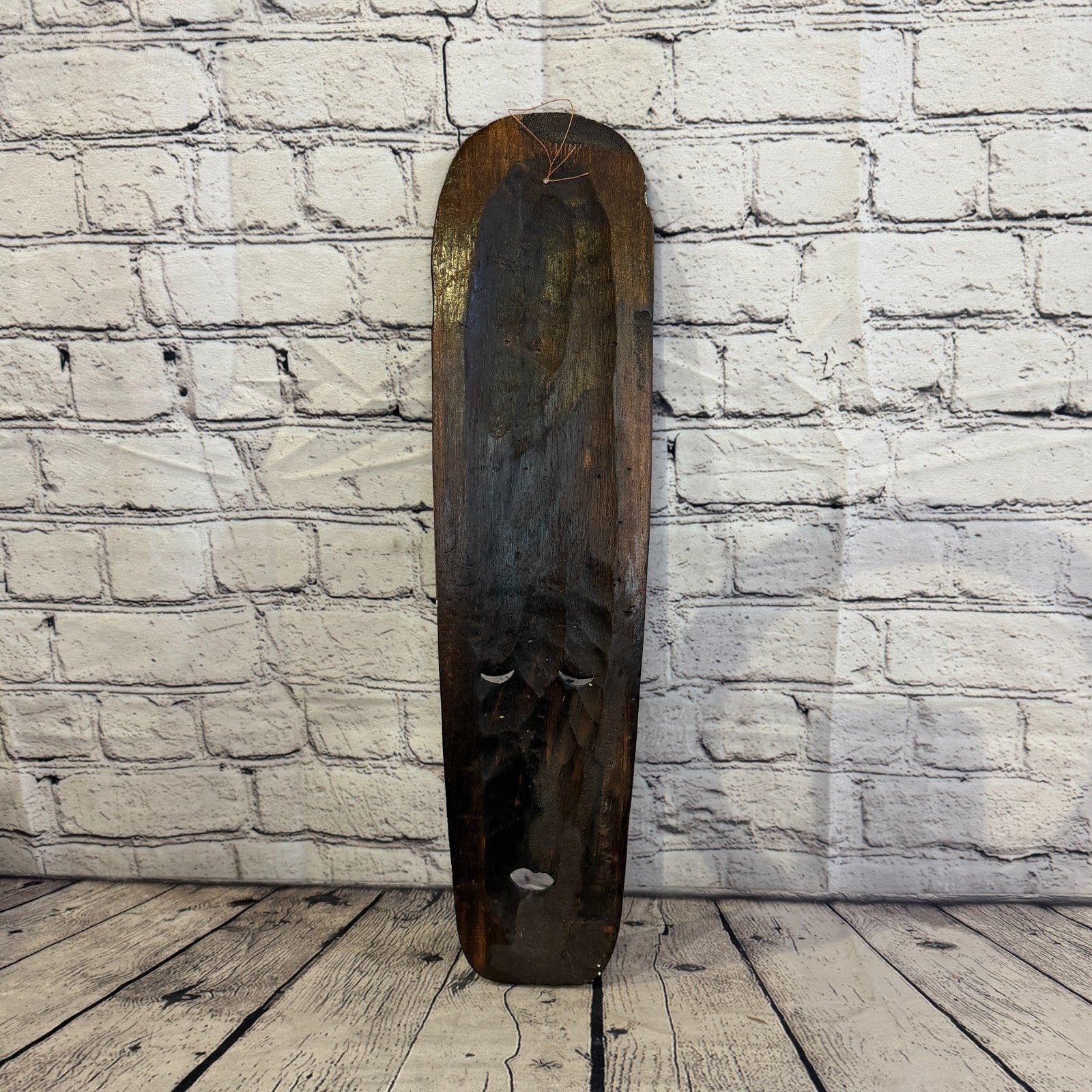 50cm Owl Mask Carved Wooden Brown Work Painted Ethnic Tribal Tiki Wall Art5