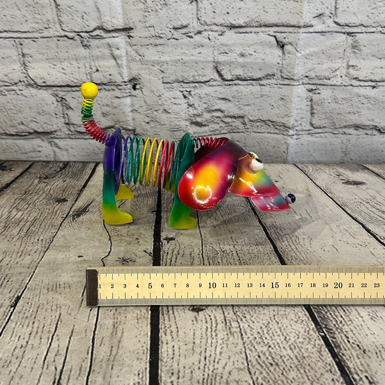 20cm x 15cm Orange Bight Colour Spring Dog Cartoon Ornament Painted Statue7