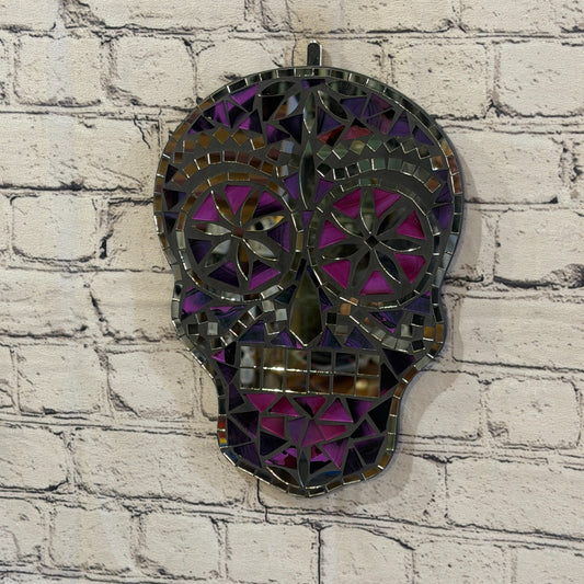 Purple Skull Mosaic Tile Wall Mirror 30cm x 20cm 12 Inches Handmade New0
