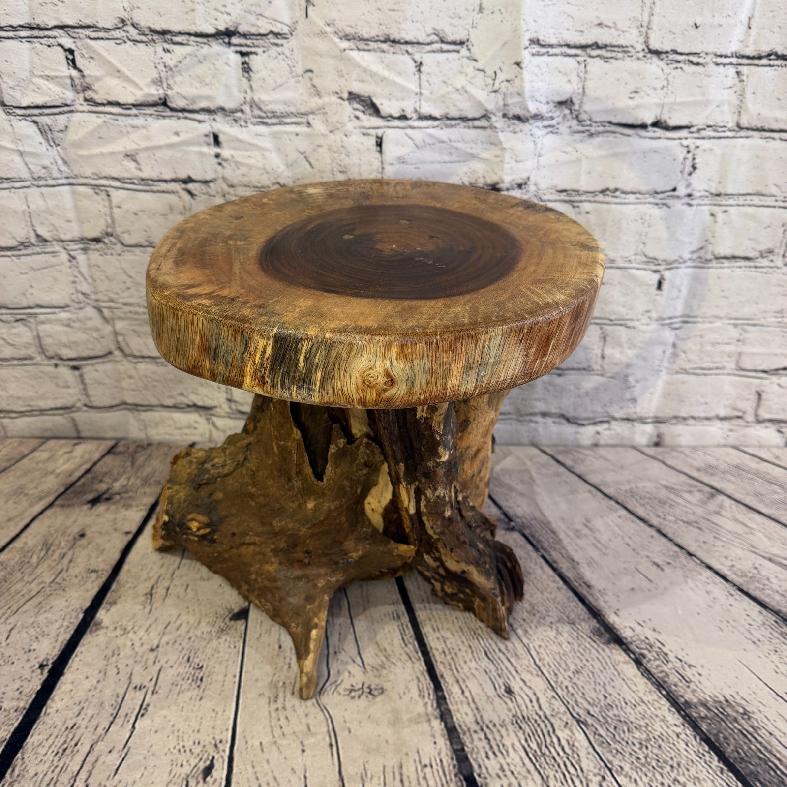 30cm x 25cm Wooden Coffee Root Sculpture Garden Teak Root Ornament Carved No 142