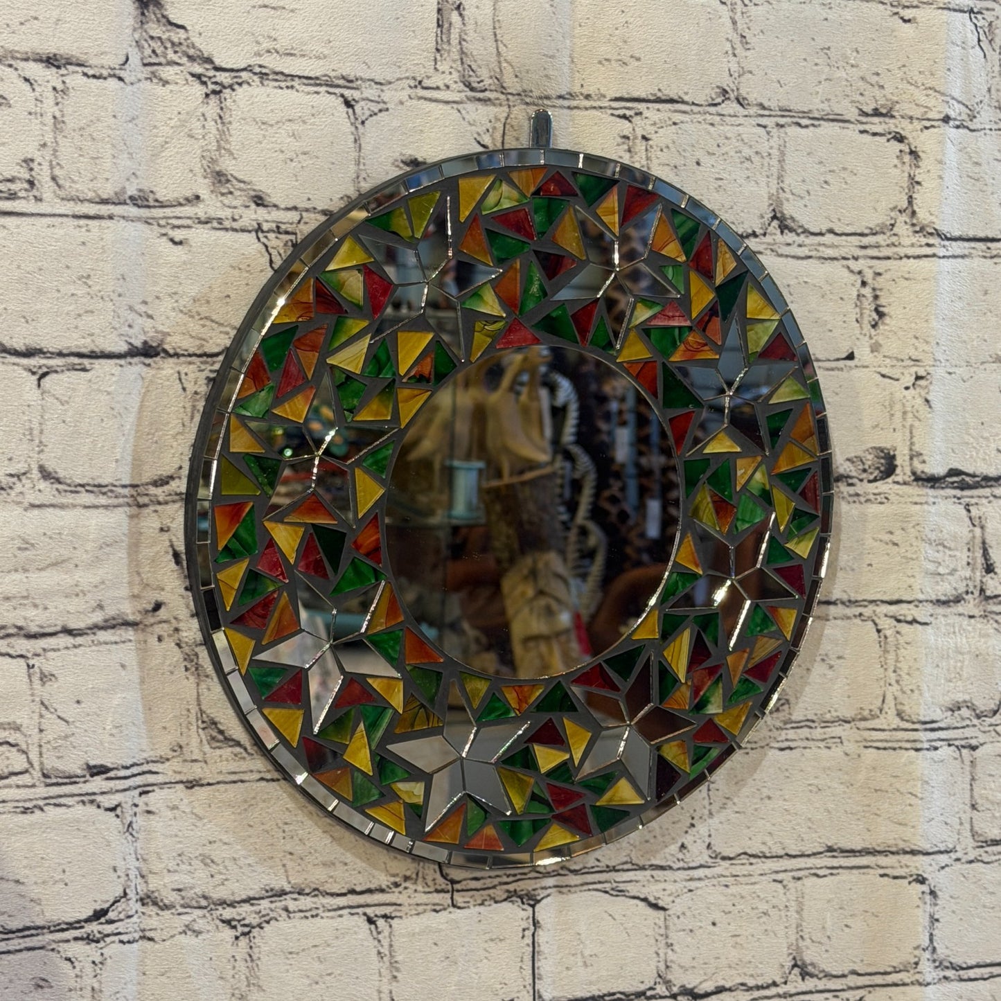 Rainbow Star Black Mosaic Tile Wall Mirror 30cm x 30cm 12 Inches Handmade0