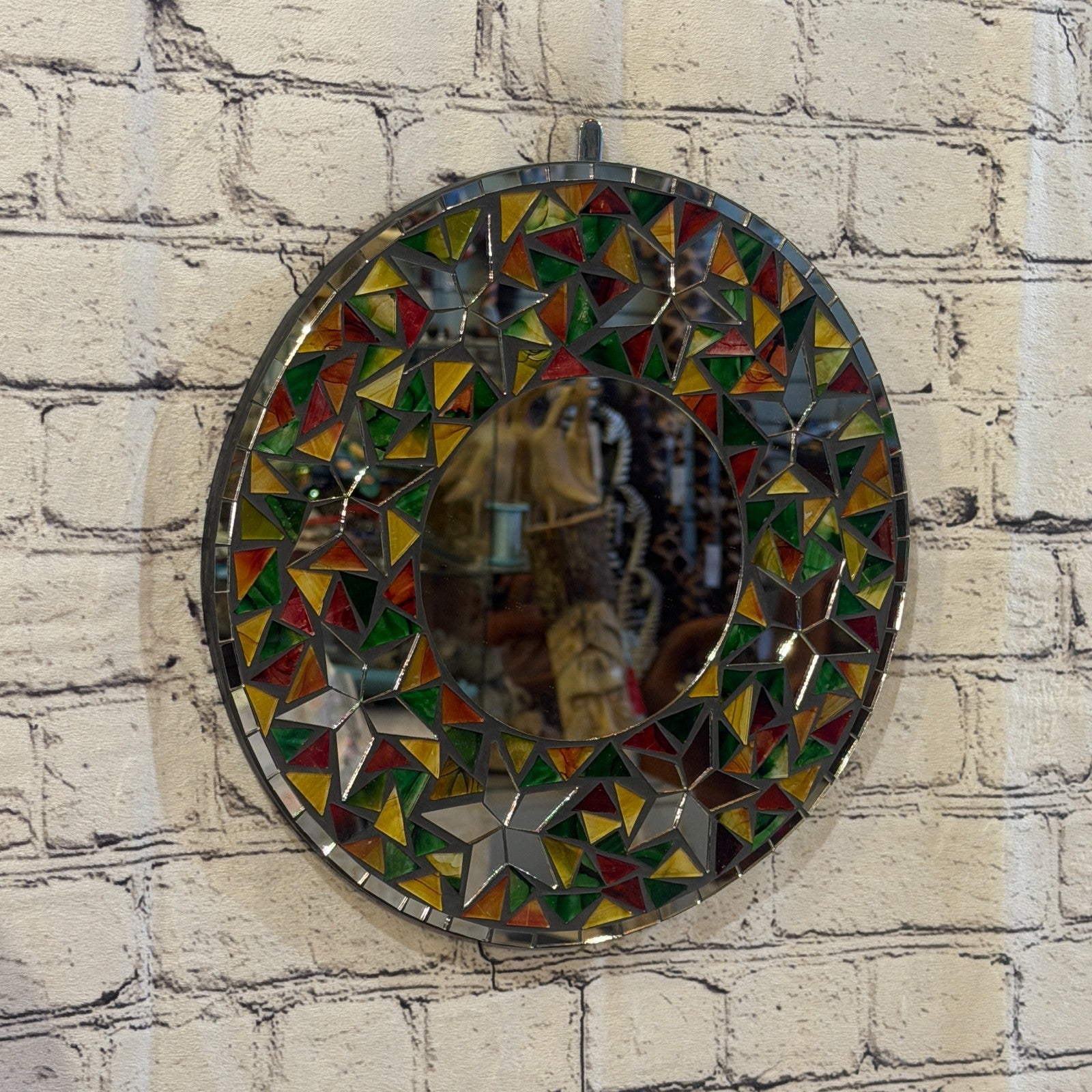 Rainbow Star Black Mosaic Tile Wall Mirror 30cm x 30cm 12 Inches Handmade0