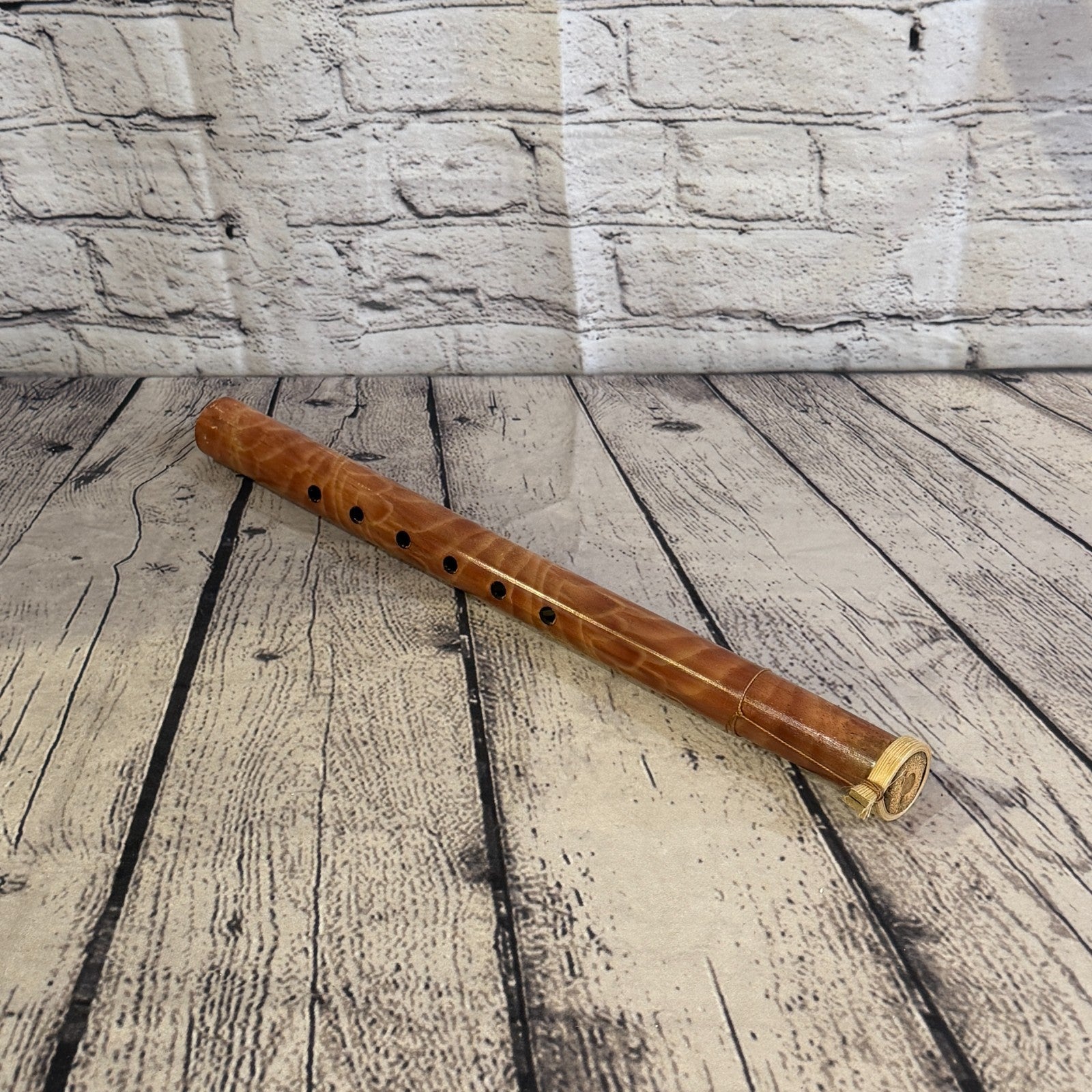Bamboo Flute plain wooden handmade fair trade 30cm music play0