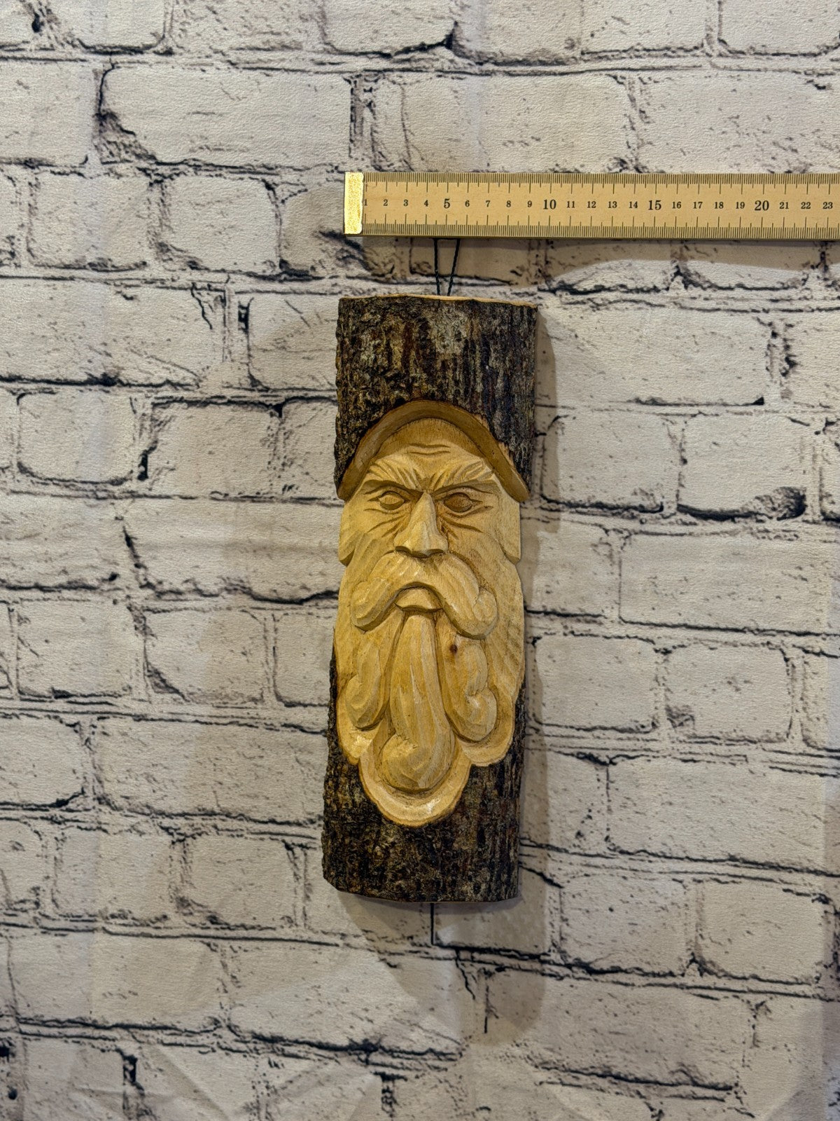 Forest Man Of The Woods 30cm Hand Carved Wizard Tree Trunk Wood Fairtrade3