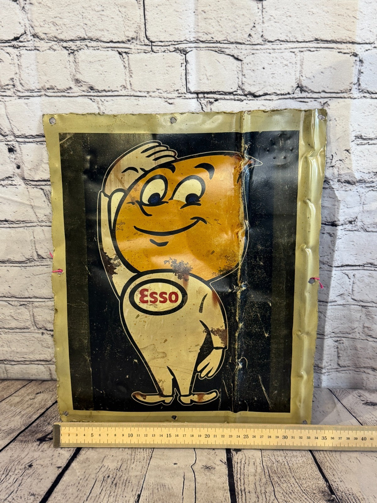 Esso Mascot Advert Poster Advert Wall Plaque 42cm x 36cm Vintage Retro Tin Sign2