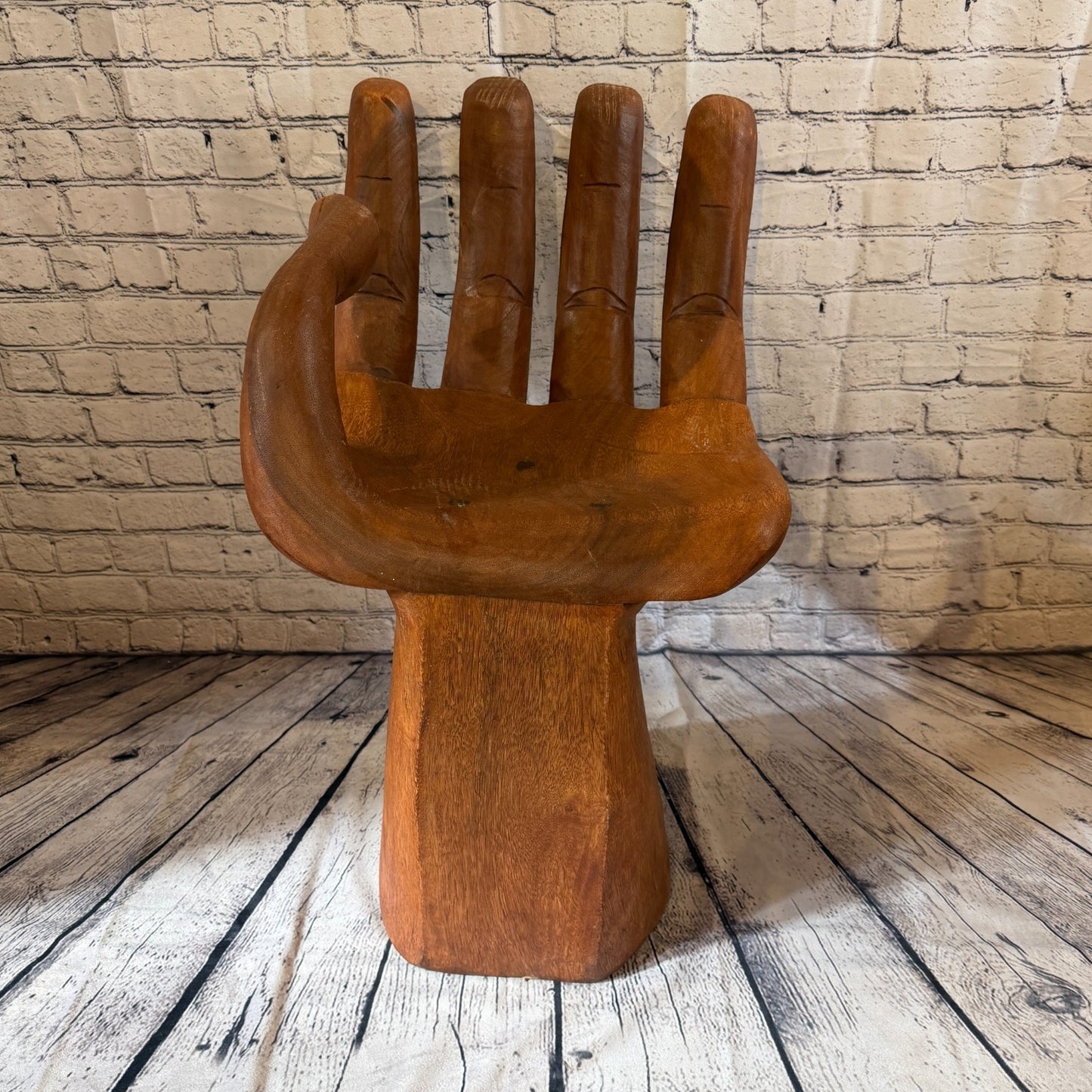 70cm x 40cm x 35cm Right Hand Indonesian Carve Hand Chair Wood Carving Sculpture1