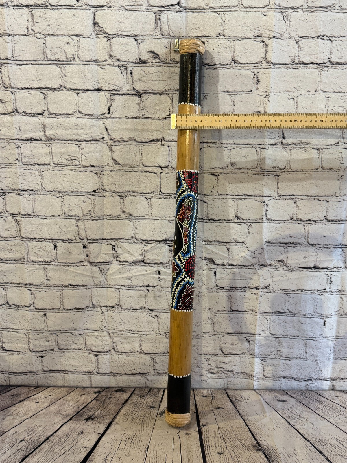 80cm Hand Painted Bamboo Rainstick Shaker in Aboriginal Style Design Instrument3