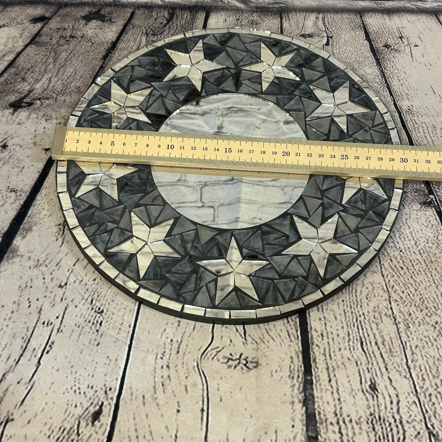 Black Star Mosaic Tile Wall Mirror 30cm x 30cm 12 Inches Handmade New5