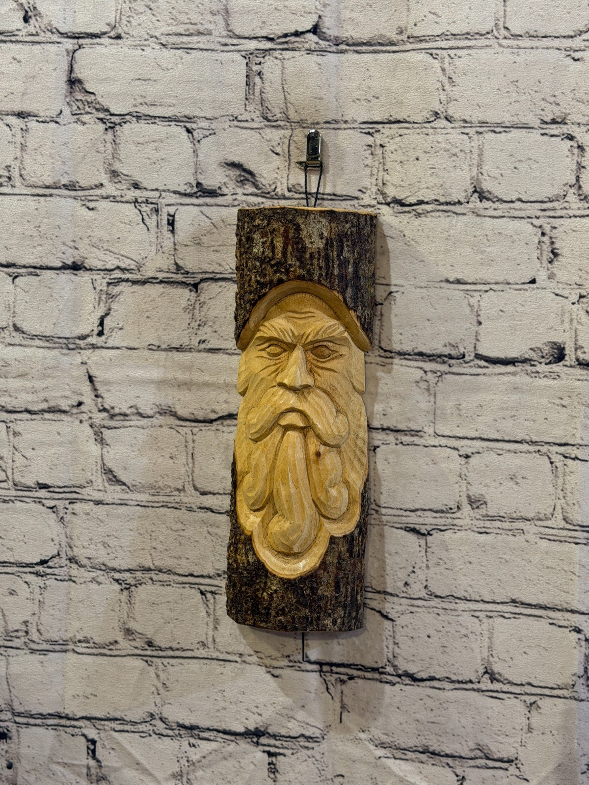 Forest Man Of The Woods 30cm Hand Carved Wizard Tree Trunk Wood Fairtrade2