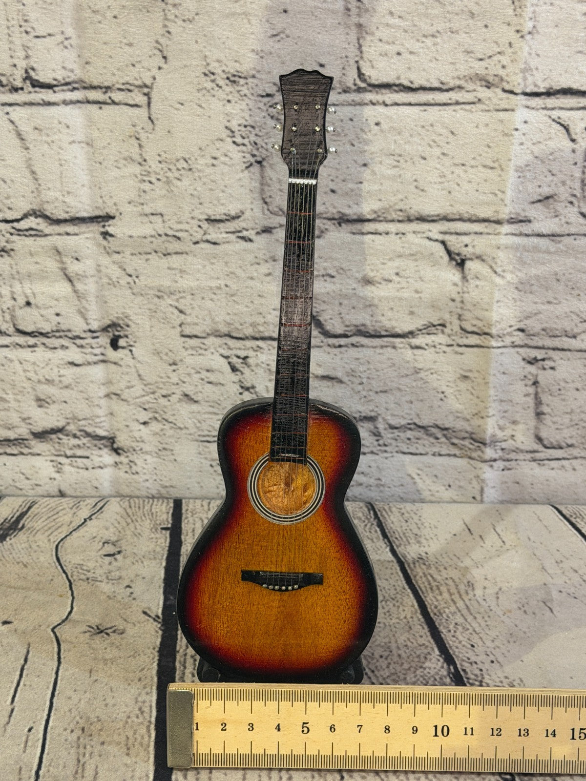Miniature 25cm Guitar on Stand Band Gift Display Design 76