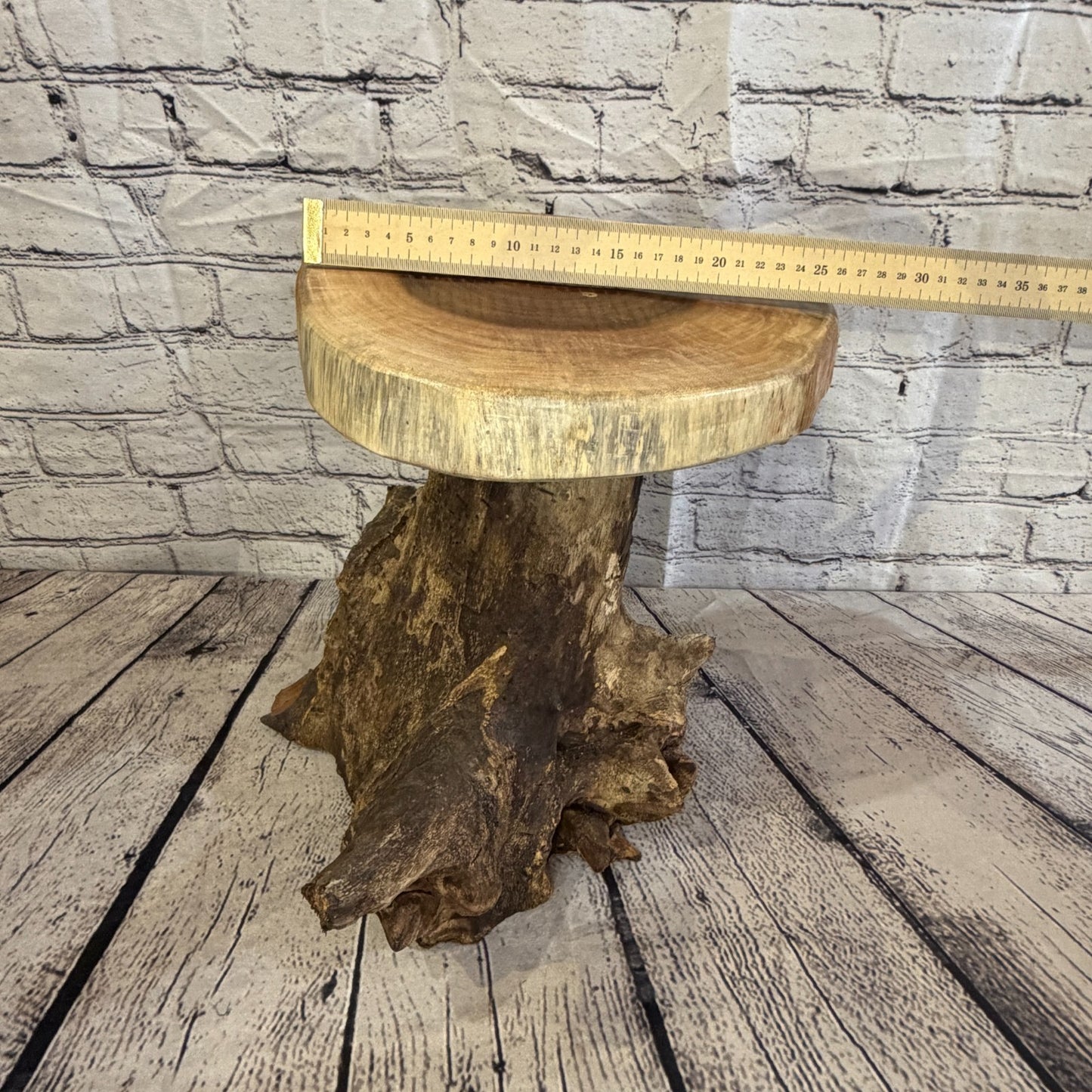 30cm x 25cm Wooden Coffee Root Sculpture Garden Teak Root Ornament Carved No 116