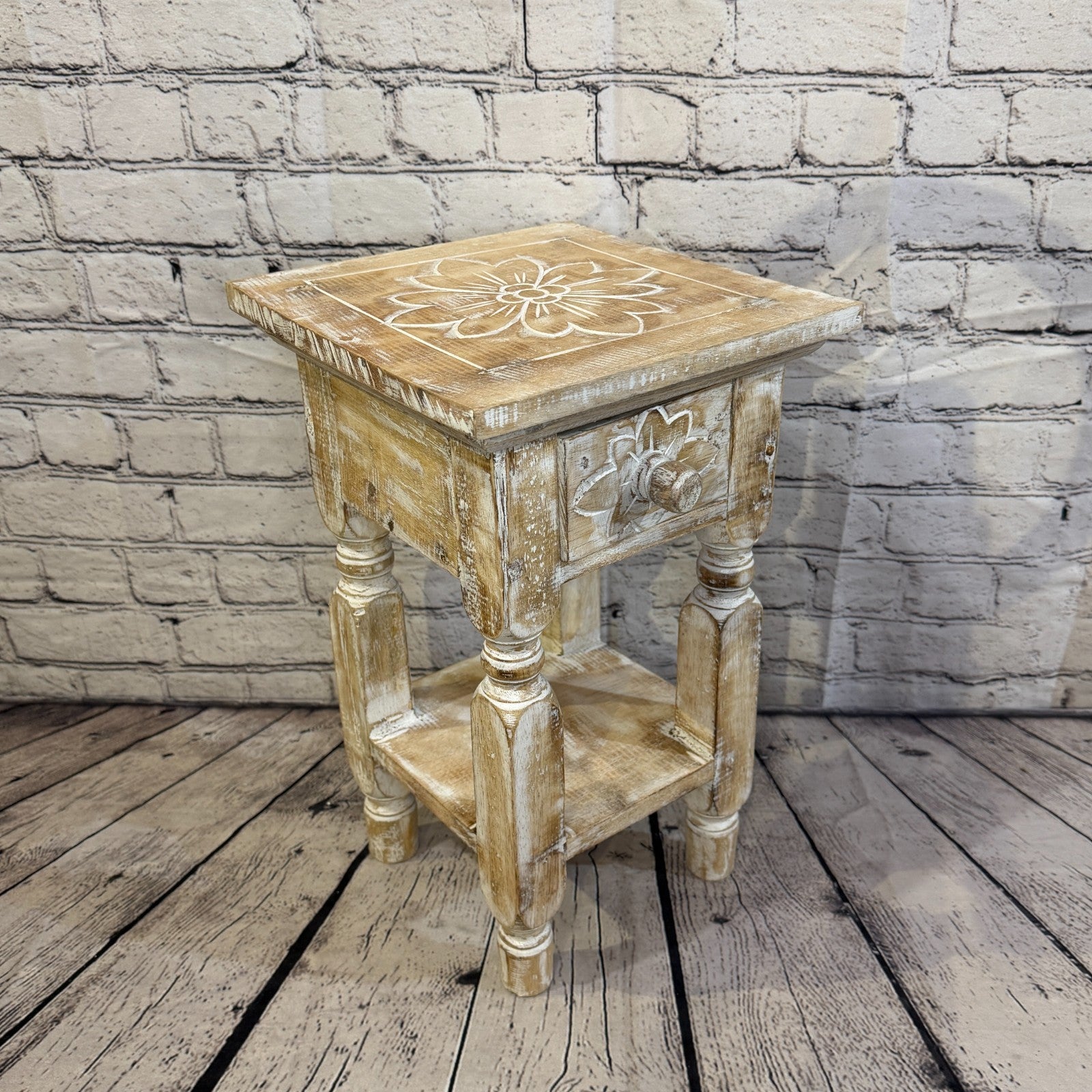 40cm x 27cm White Table  Wooden Side Cabinet Living Hallway Storage Furniture2