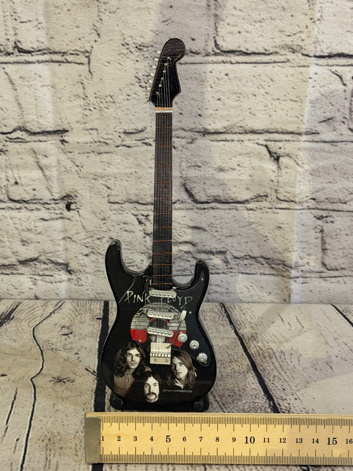 Miniature 25cm Guitar Pink Floyd Band Guitar on Stand Band Gift Display6