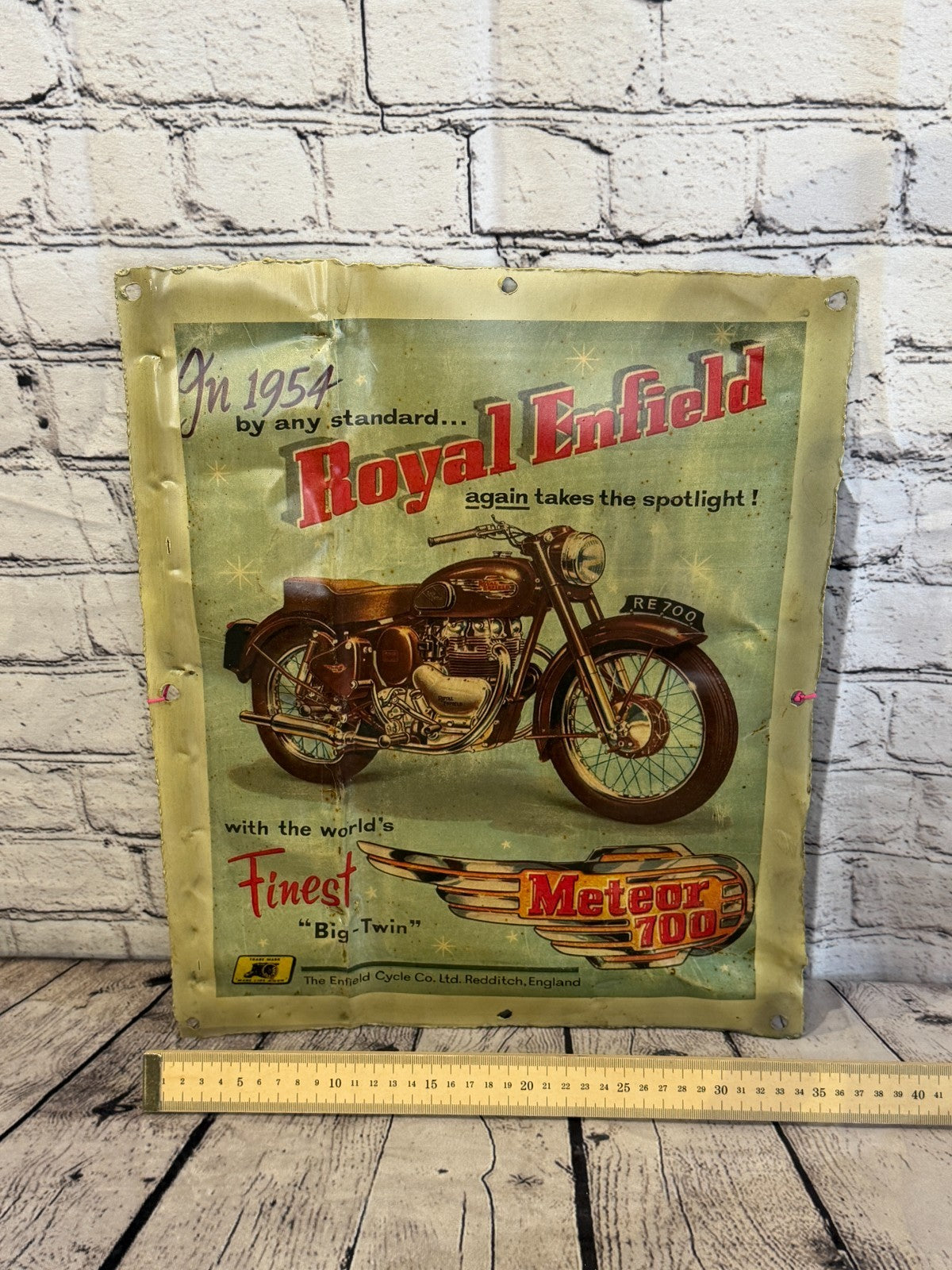 Royal Enfield Bike Poster Advert Wall Plaque 42cm x 36cm Vintage Retro Tin Sign5