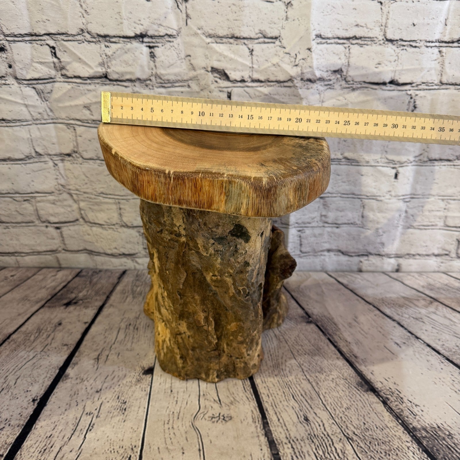 30cm x 25cm Wooden Coffee Root Sculpture Garden Teak Root Ornament Carved No 16