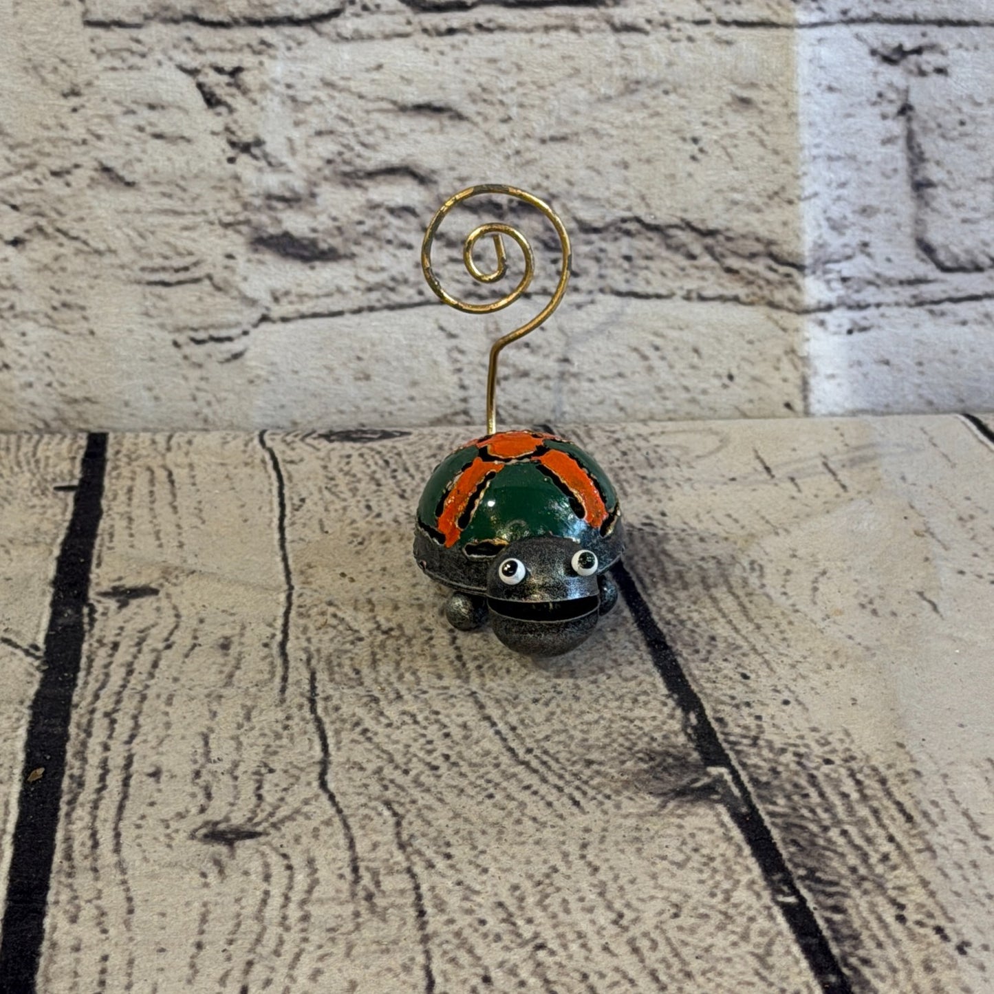 7cm x 7cm Colourful Grey Tortoise Turtle Metal Tin Standing Ornament Statue1