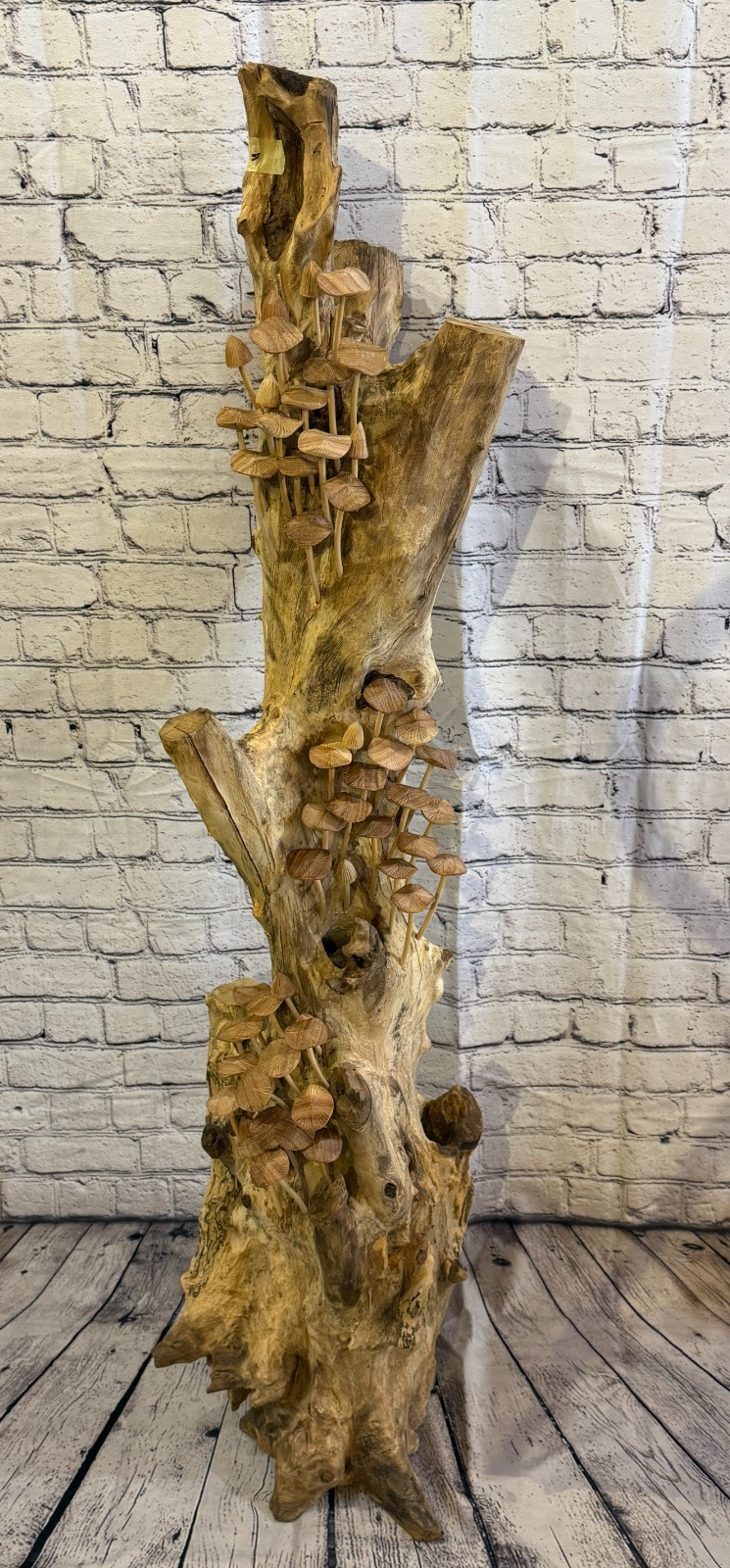 120cm Tall Plain Mushroom Parasite Ornament Natural Carving Fairtrade Wooden2