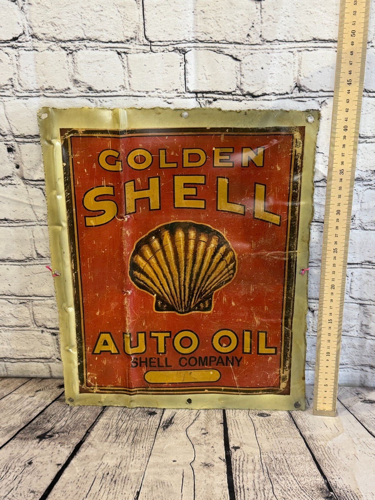 Shell Gas Oil Poster Advert Wall Plaque 42cm x 36cm Vintage Retro Tin Sign1