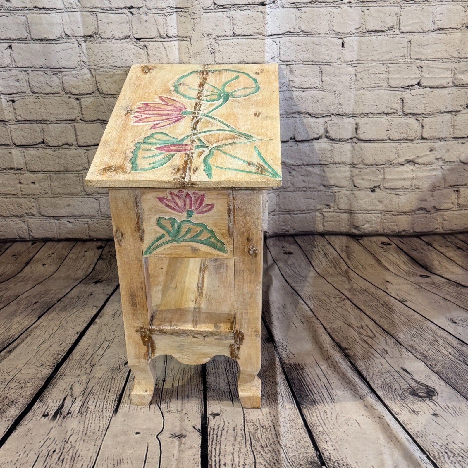 50cm x 50cm x 30cm Flower Table Wooden Side Cabinet Living Storage Furniture3