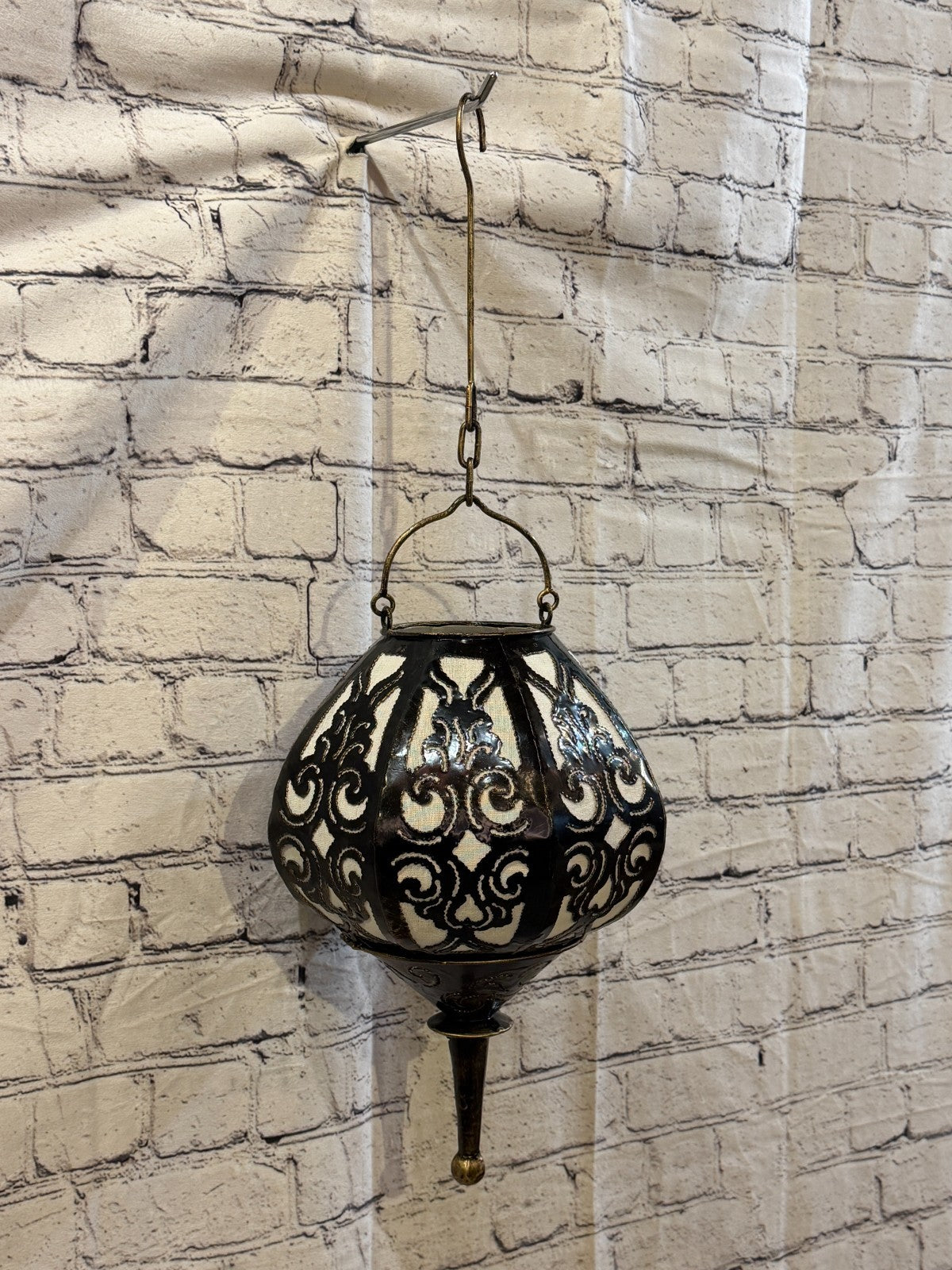 30cm x 20cm White Metal Fabric Ceiling Pendant Light Shade Lampshade LED Bulb0