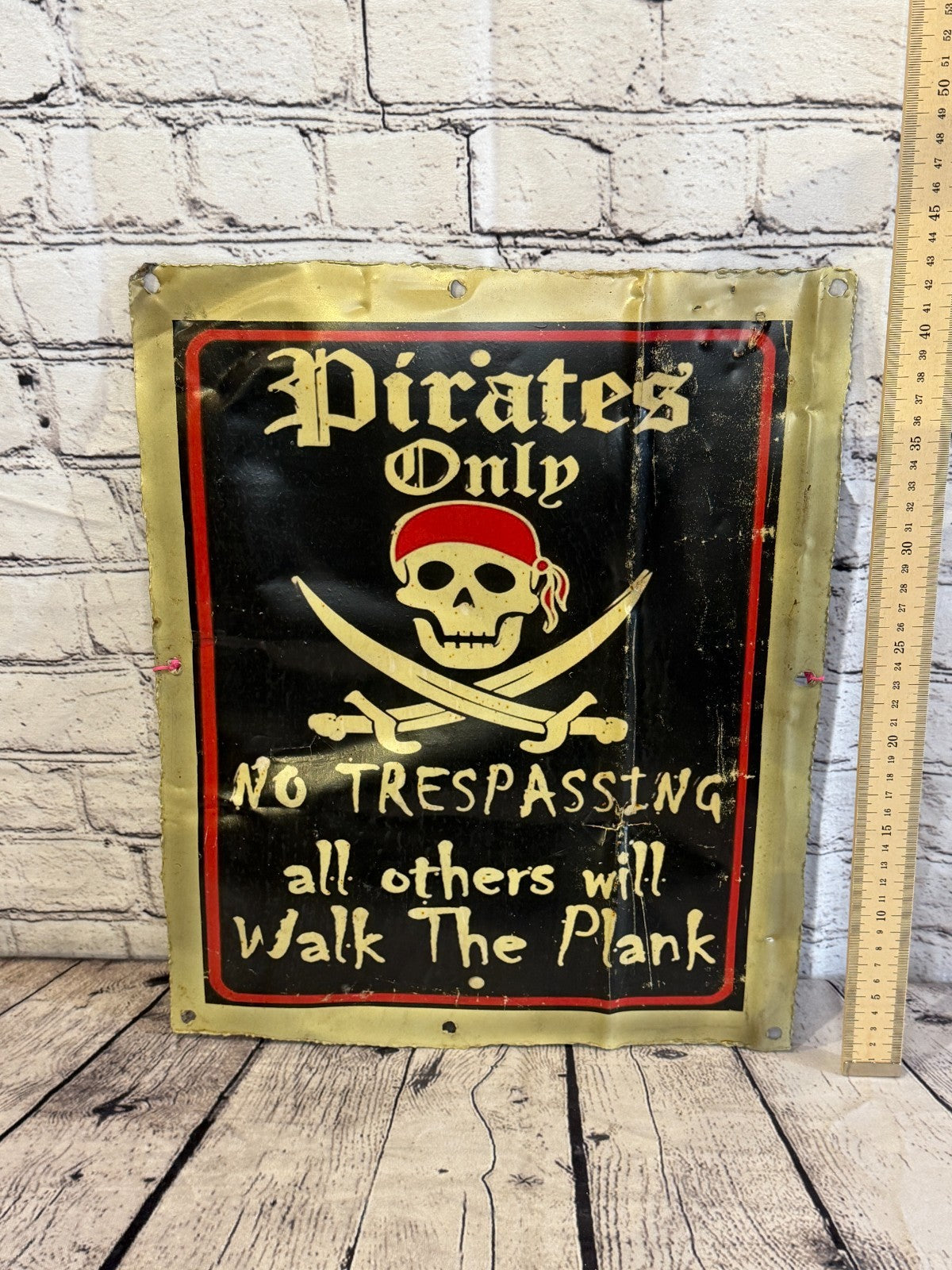 Pirates Only Poster Advert Wall Plaque 42cm x 36cm Vintage Retro Tin Sign4