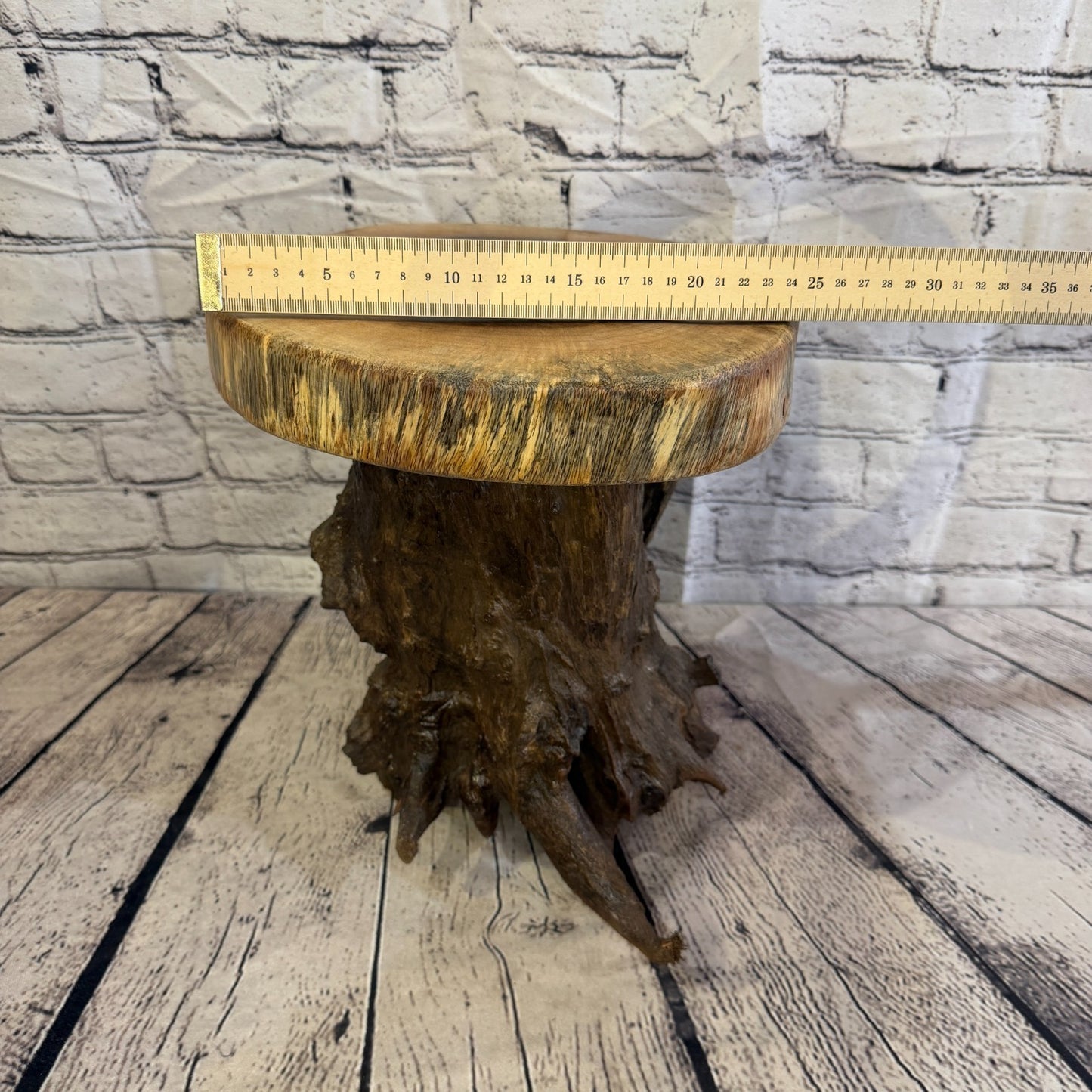 30cm x 25cm Wooden Coffee Root Sculpture Garden Teak Root Ornament Carved No 176