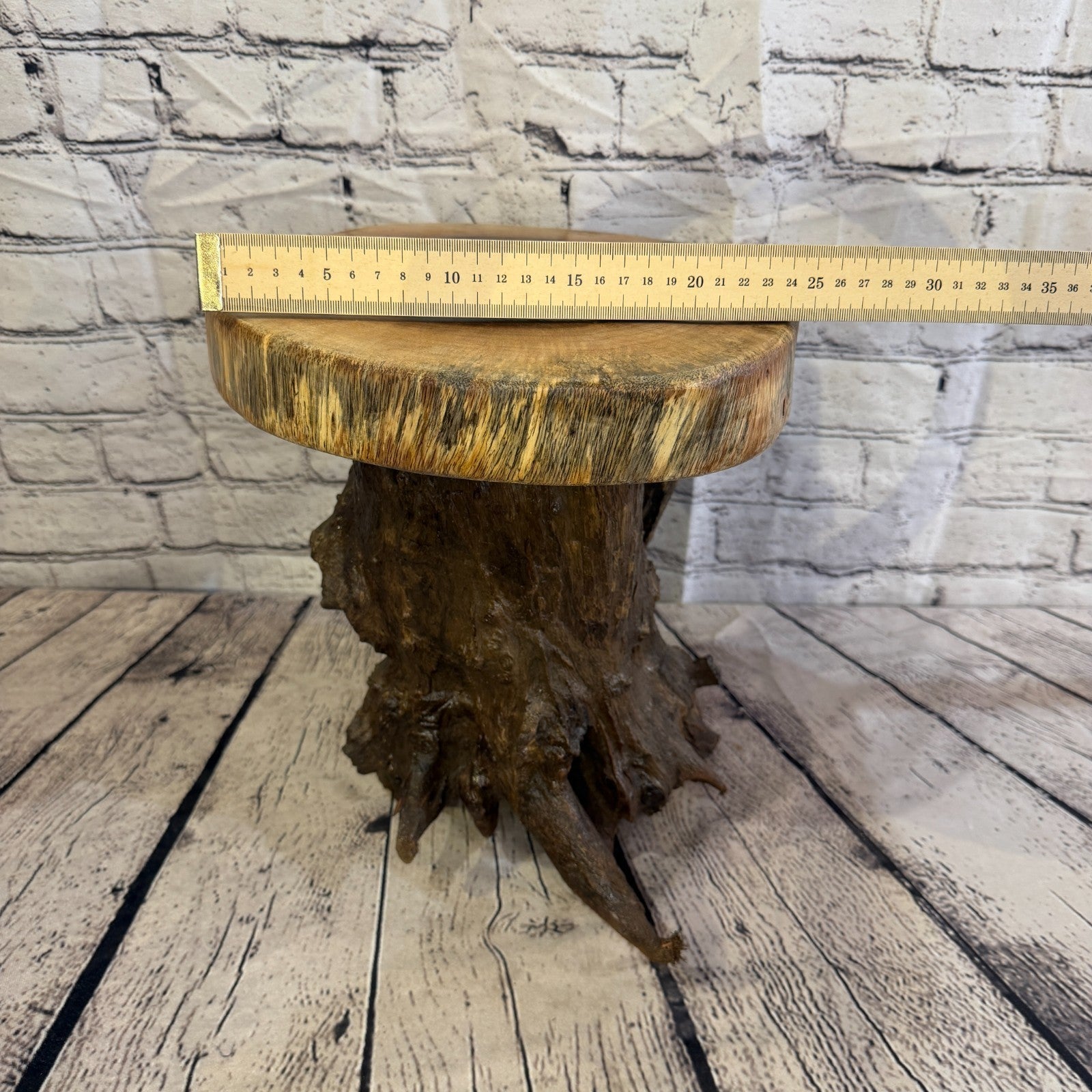 30cm x 25cm Wooden Coffee Root Sculpture Garden Teak Root Ornament Carved No 176