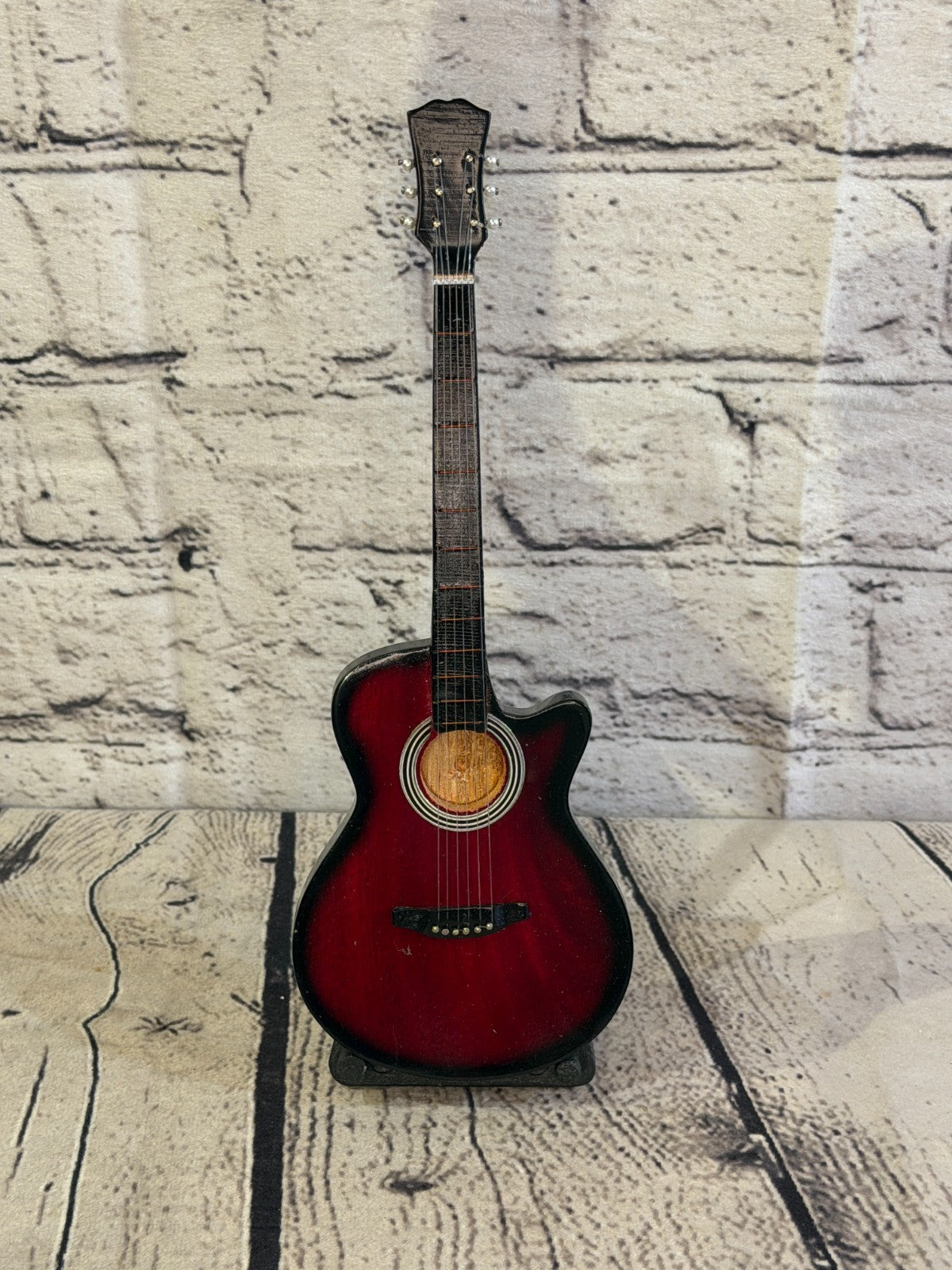 Miniature 25cm Guitar on Stand Band Gift Display Design 91