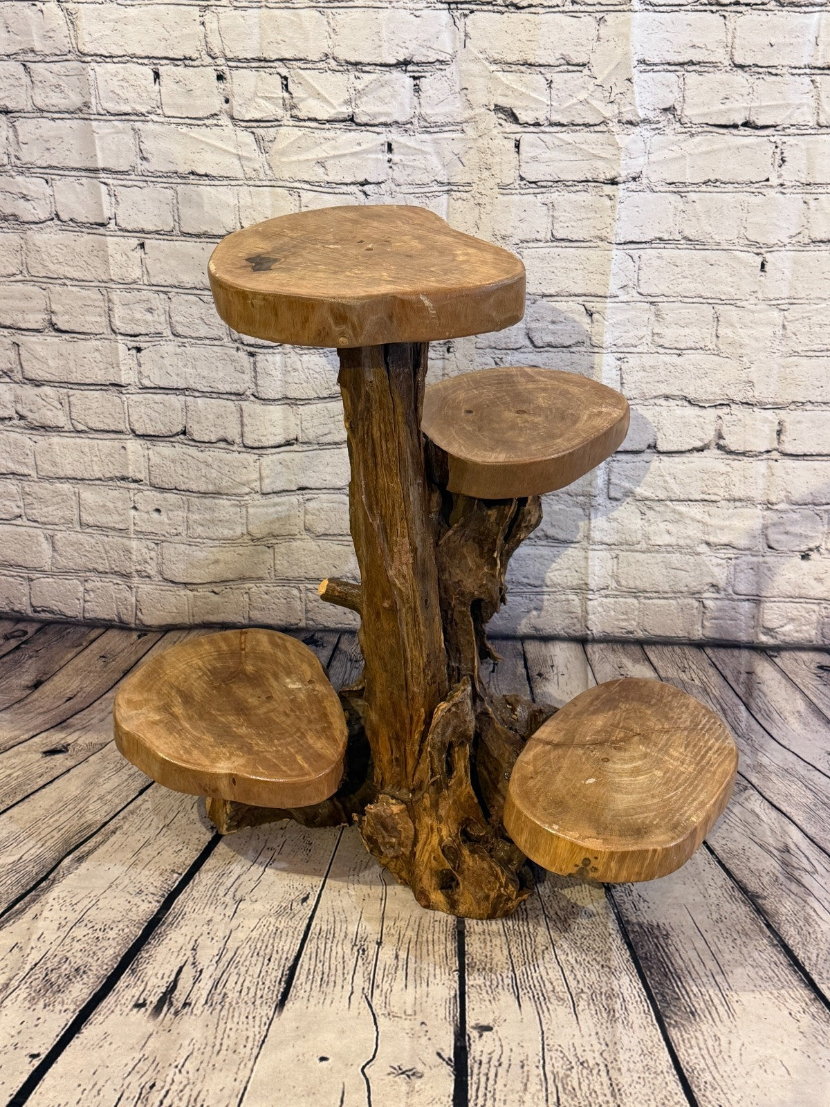 60cm x 60cm Quad Wooden Coffee Root Sculpture Garden Teak Root Ornament Carved4
